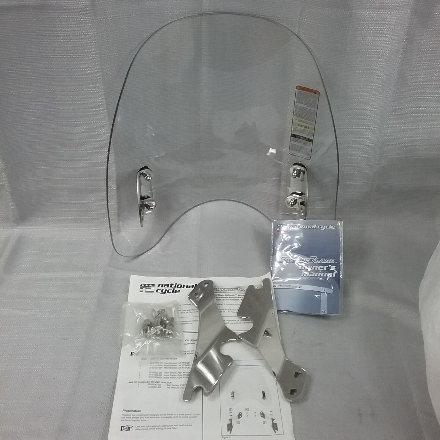 NEW NATIONAL CYCLE N21909 SWITCHBLADE DEFLECTOR SHIELD CLEAR POLYCARBONATE