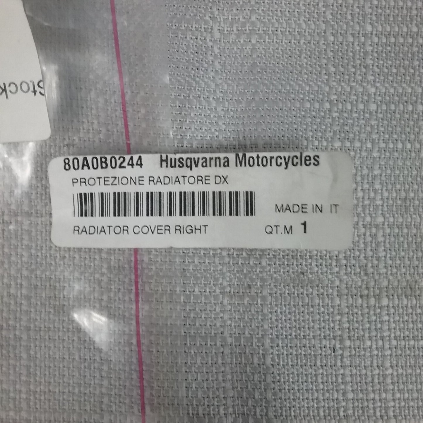 NEW GENUINE HUSQVARNA 80A0B0244 PANEL RIGHT SIDE RADIATOR COVER