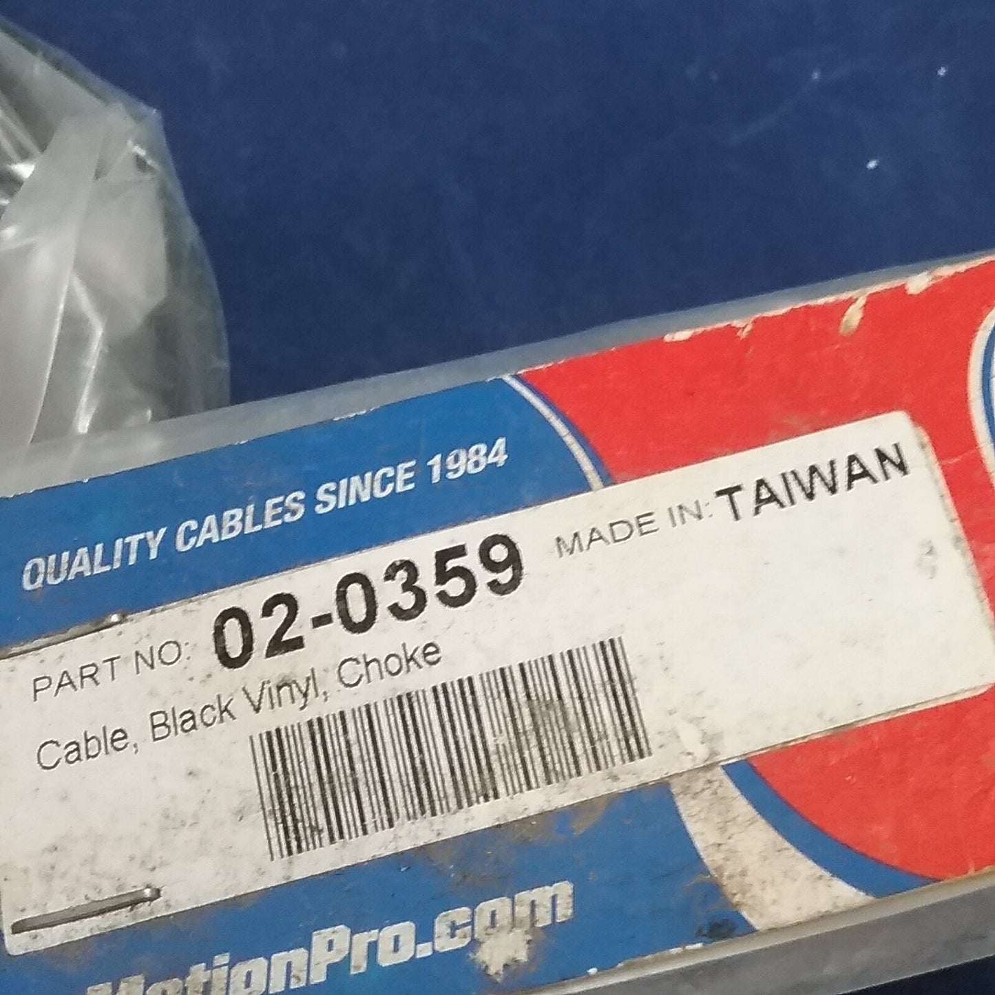 NEW MOTION PRO 02-0359 BLACK VINYL CHOKE CABLE
