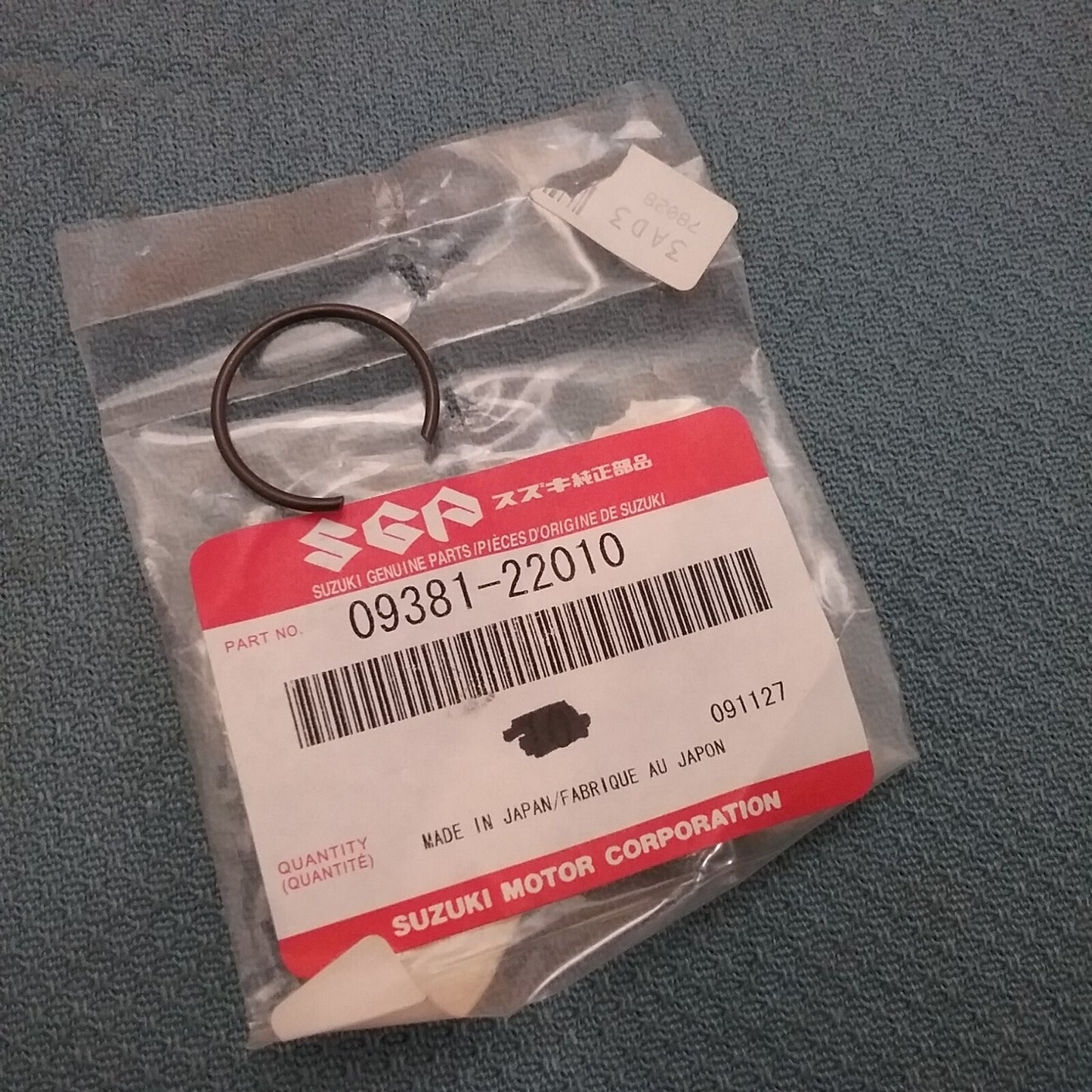 NEW GENIUNE SUZUKI 09381-22010 PISTON PIN CIRCLIP