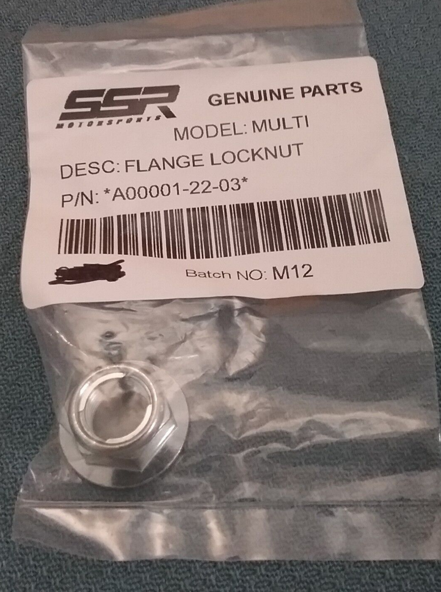 NEW GENUINE SSR MOTORSPORTS A00001-22-03 FLANGE LOCKNUT