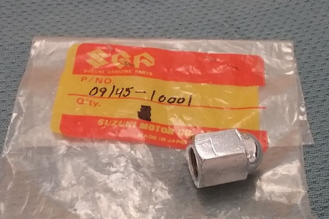 NEW SUZUKI 09145-10001 NUT, UPPER REAR SWINGING ARM 1980-1985