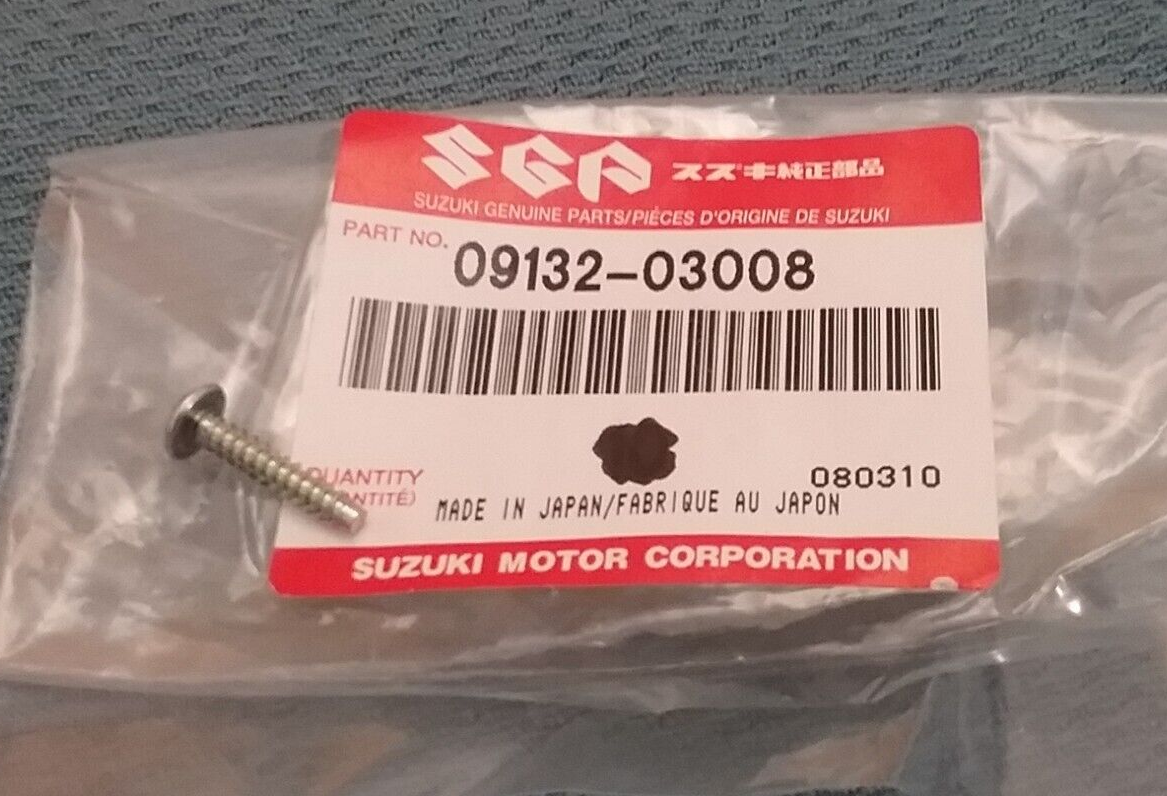 NEW GENIUNE SUZUKI 09132-03008 ODOMETER TAPPING SCREW 1985-2021