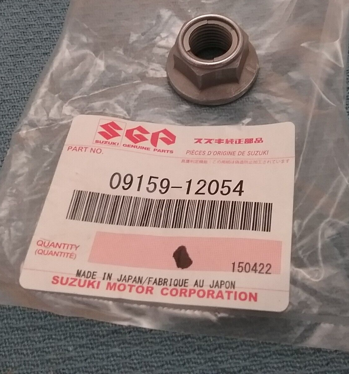NEW GENUINE SUZUKI 09159-12054 NUT, PIVOT CRANKCASE 1999-2021