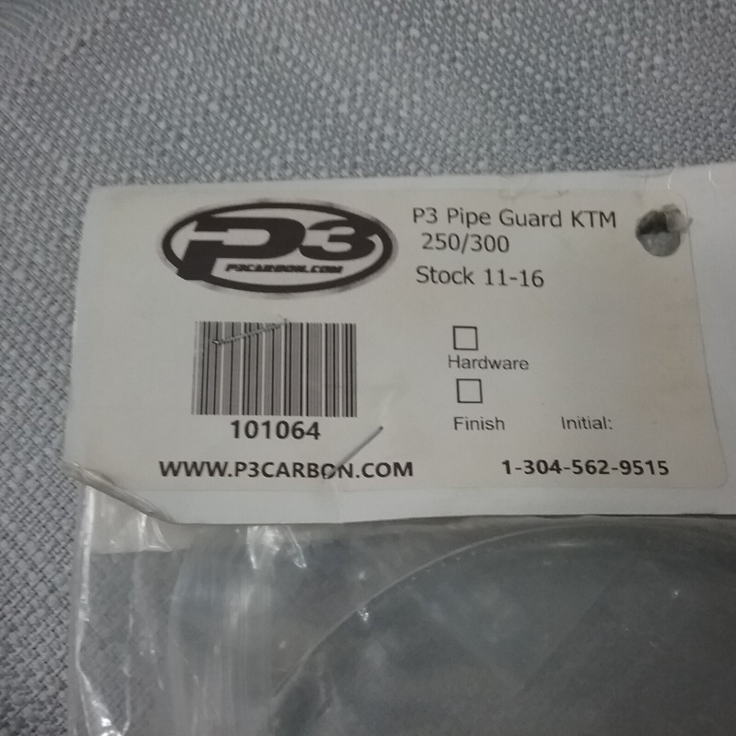 NEW P3 CARBON 101064 Pipe Guard Stock 250/300 FMF Fatty KTM HUSQVARNA