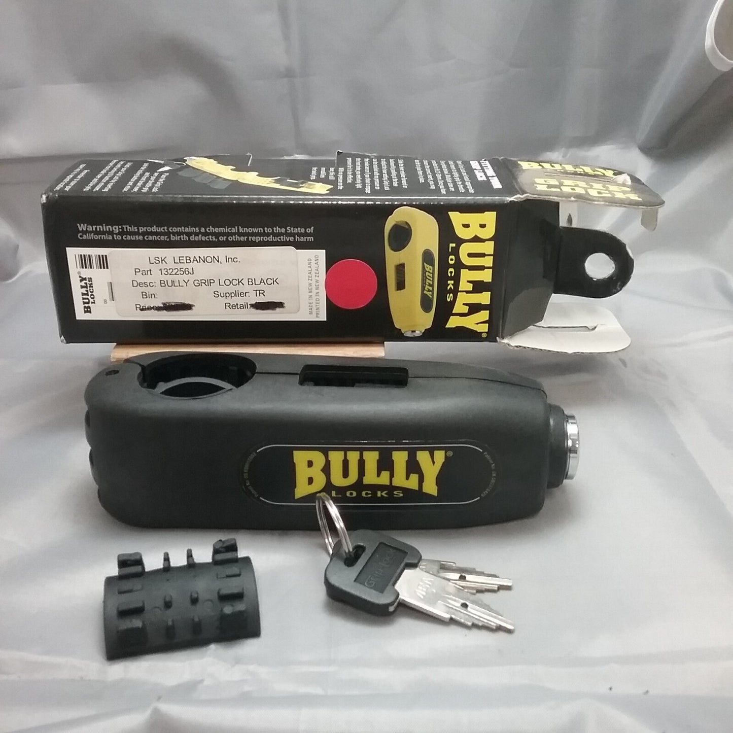 NEW BULLY LOCKS 132256J BULLY GRIP LOCK BLACK