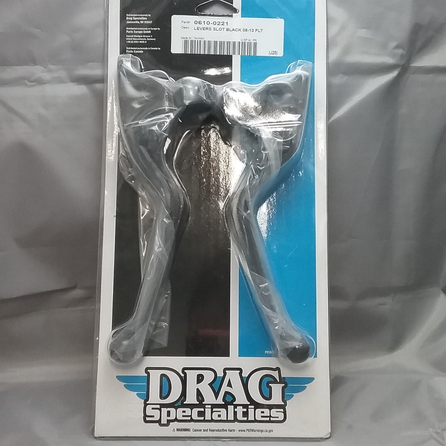 NEW DRAG SPECIALITIES 0610-0221 MATTE BLACK SLOTTED LEVERS SET