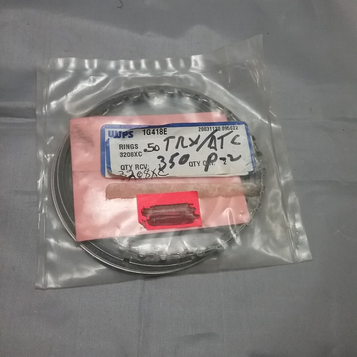 NEW WPS 3208XC PISTON RING SET
