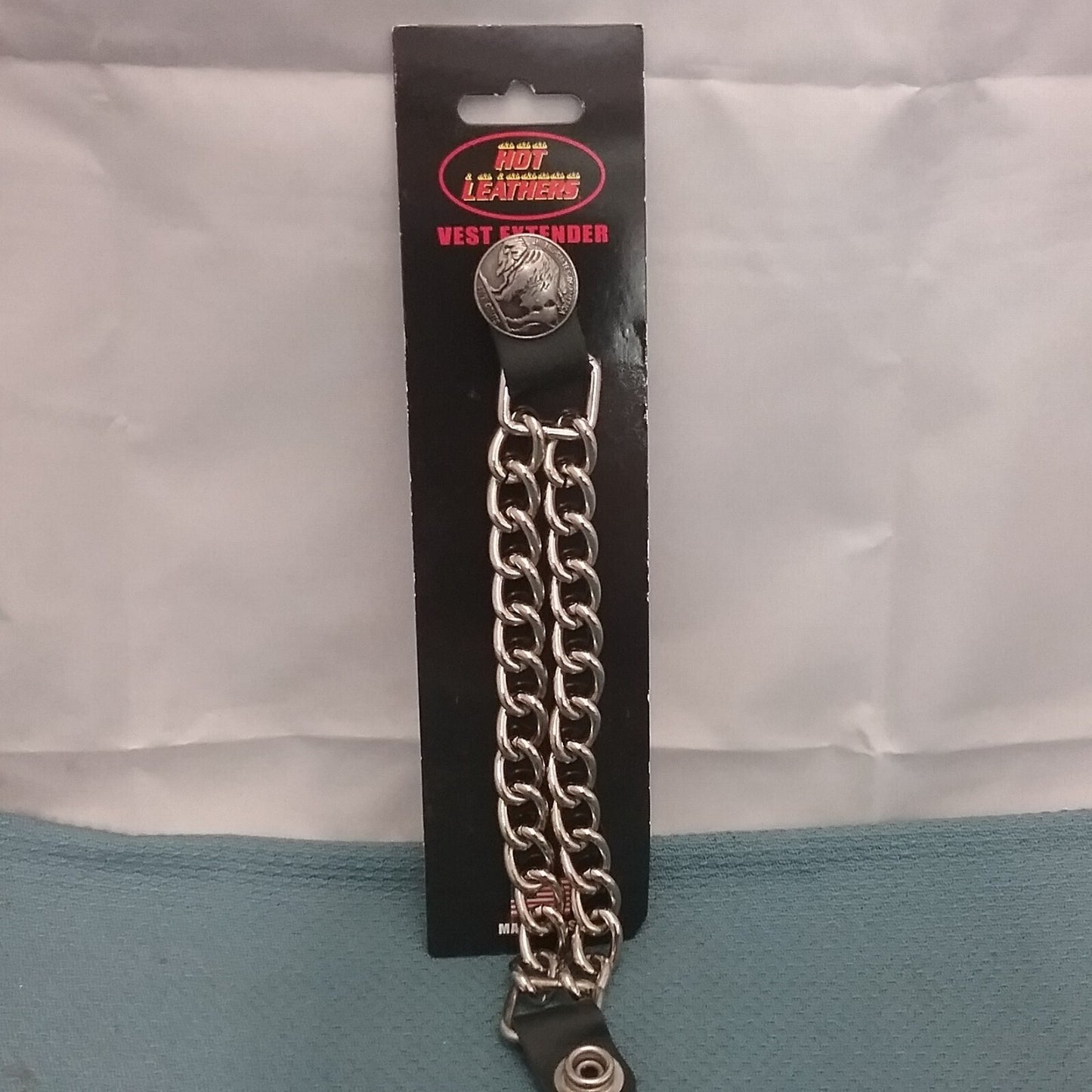 NEW HOT LEATHERS VXC2004 BUFFALO NICKEL VEST EXTENDER