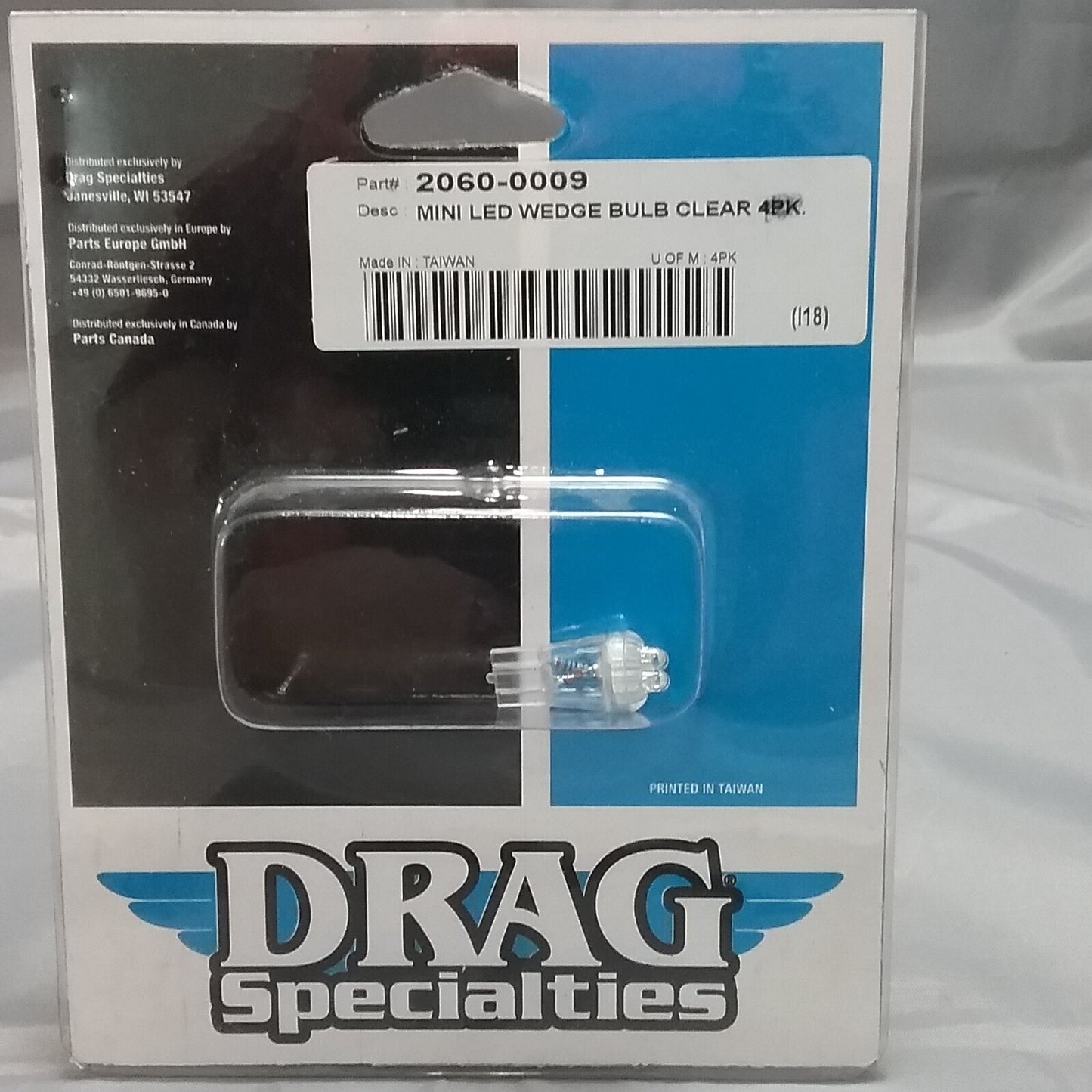 NEW DRAG SPECIALITIES 2001-0379 BULB H4 55/60W HALOGEN HVY DTY SUPERWHITE