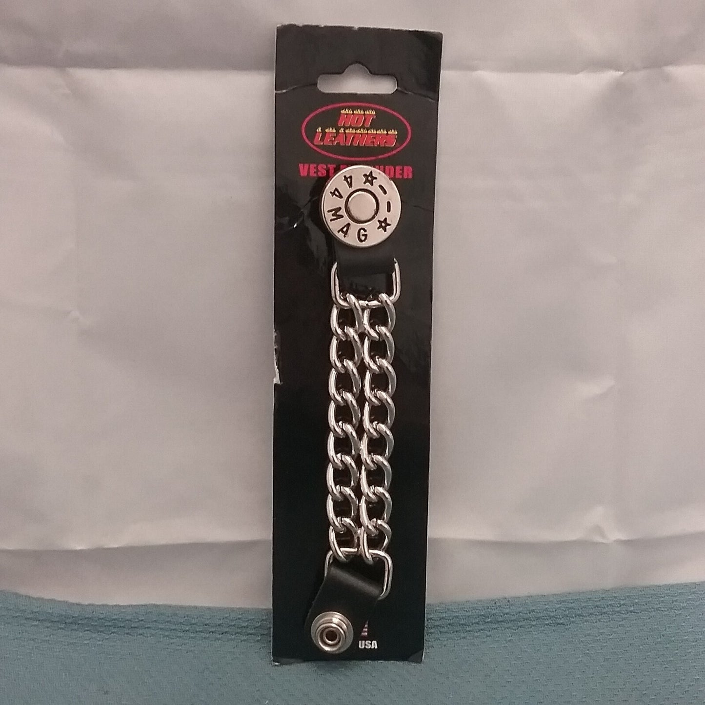 NEW GENUINE HOT LEATHERS VXC1003 Magnum Vest Extender, Silver, 4"