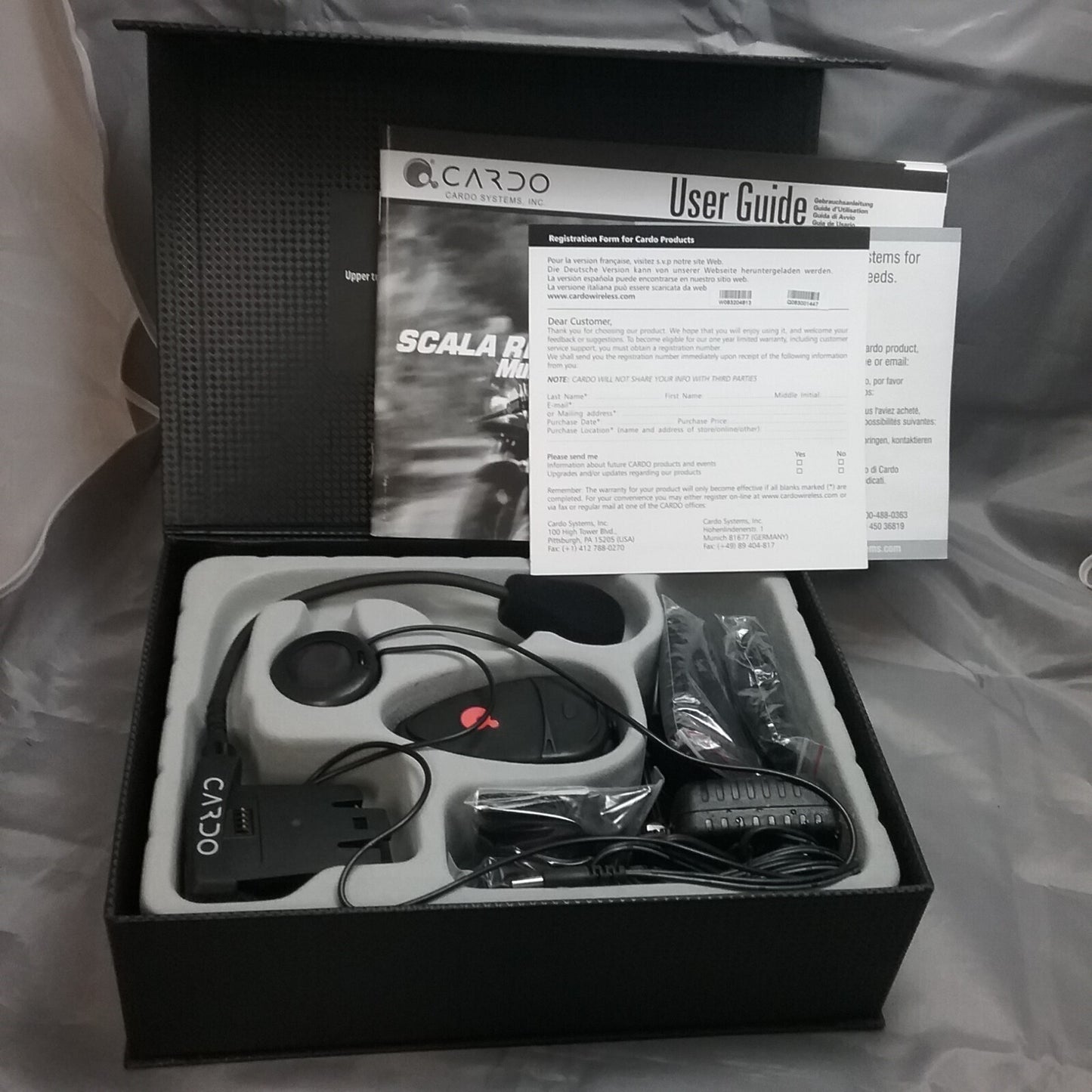 NEW CARDO SCALA RIDER MULTISET Q2 BLUETOOTH RADIO INTERCOM MOTORCYCLE HEADSET