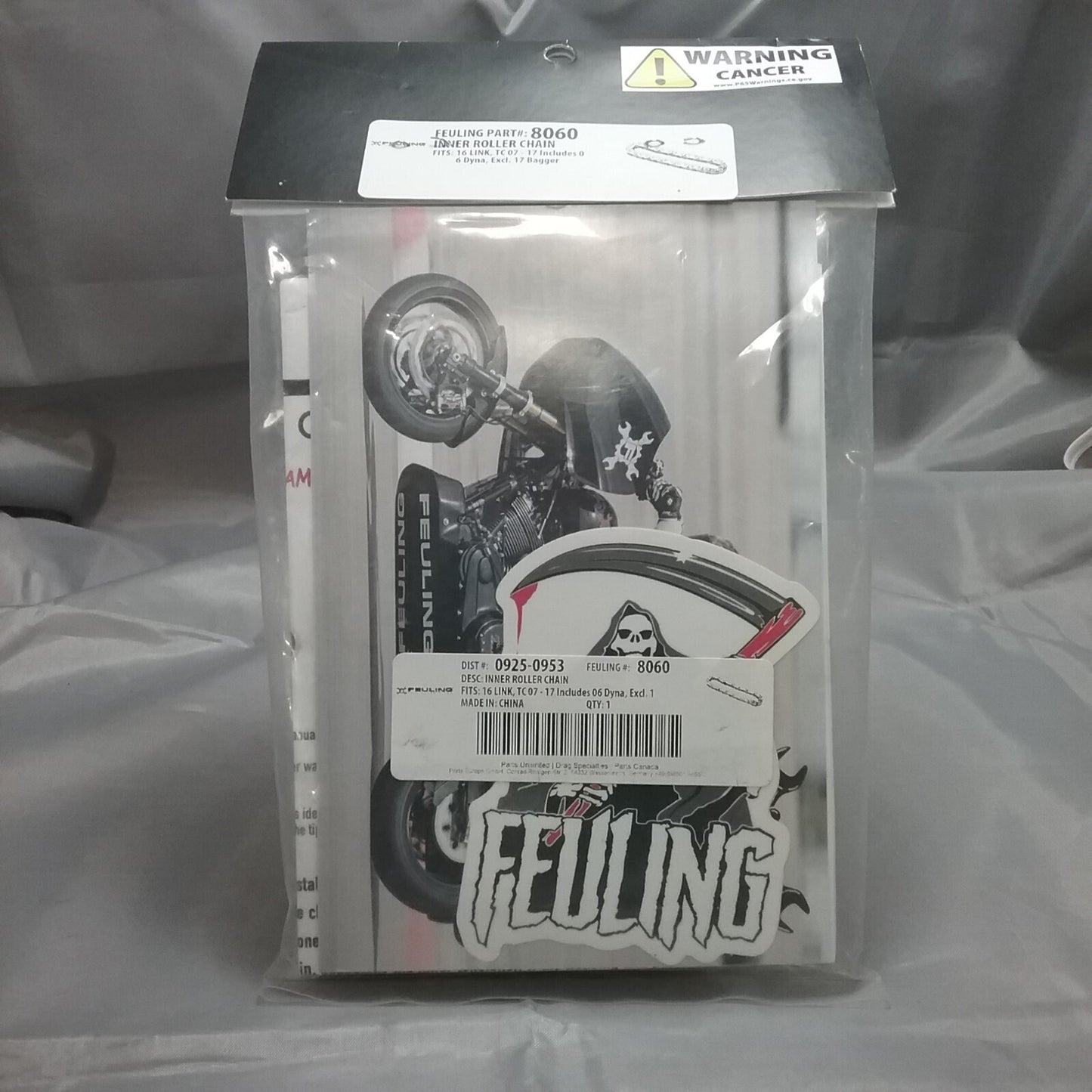 NEW FEULING 8060 MOTORCYCLE INNER ROLLER CHAIN