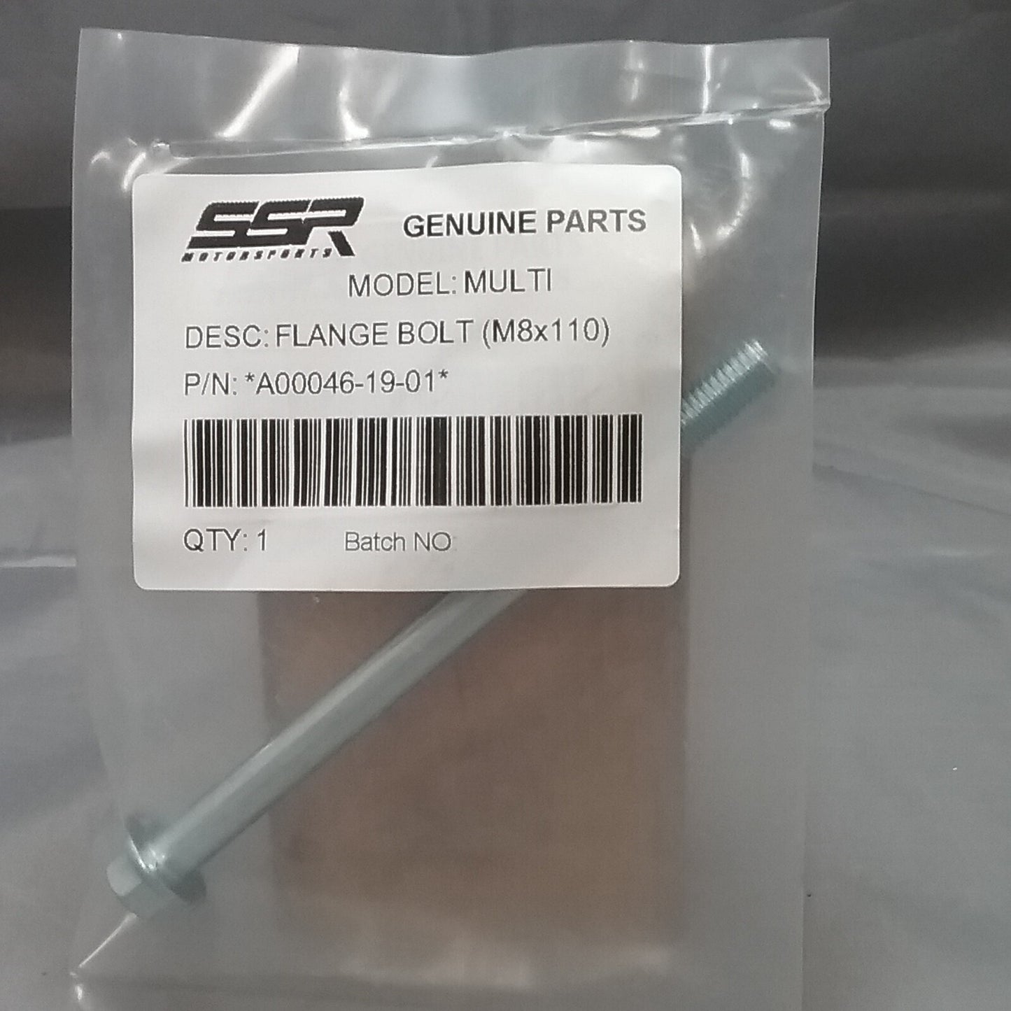 NEW SSR A00046-19-01 FLANGE BOLT (M8X110)