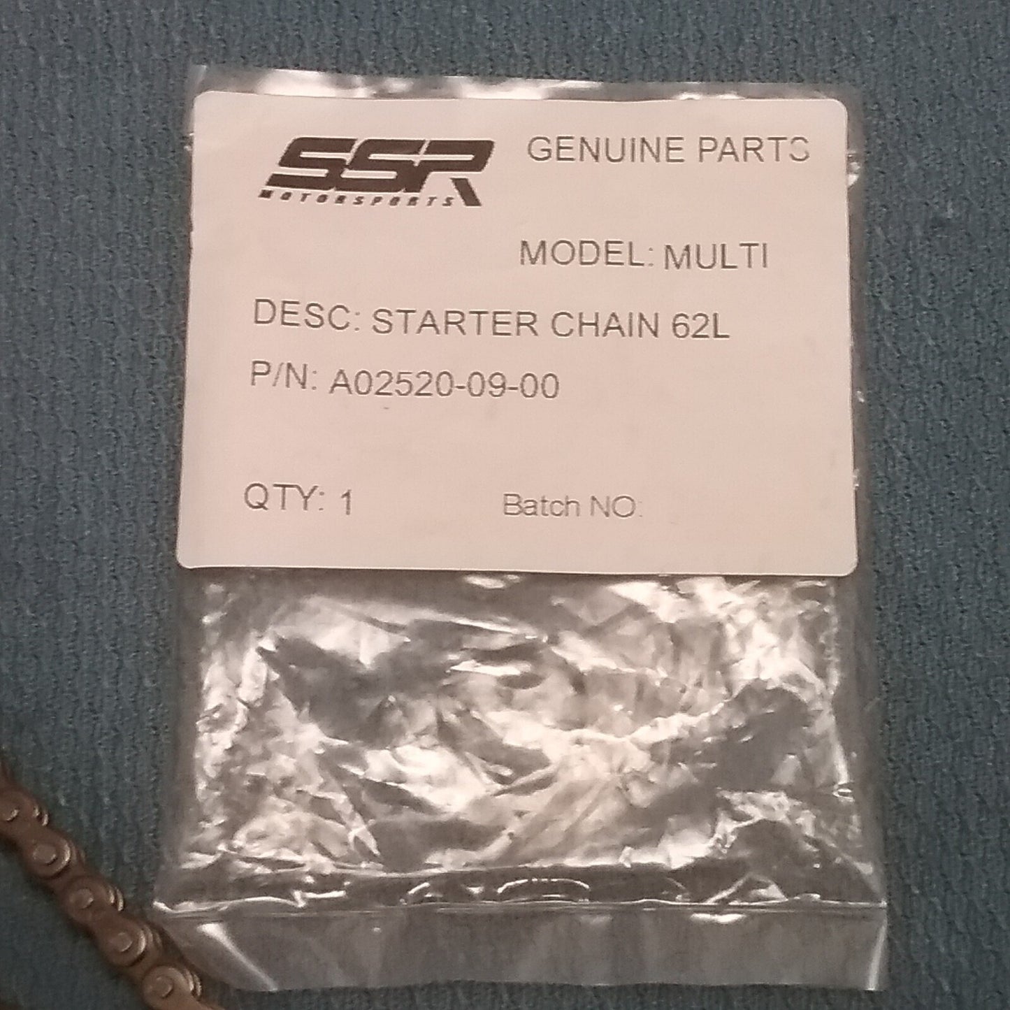 NEW SSR A02520-09-00 STARTER CHAIN 62L