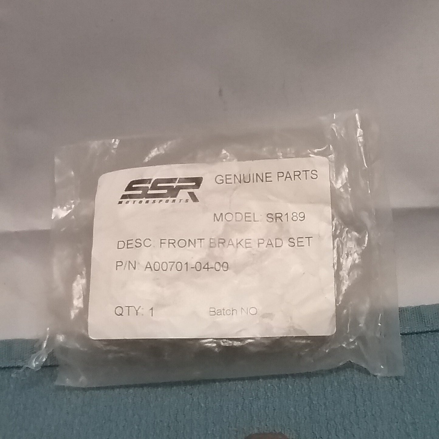 NEW SSR A00701-04-00 FRONT BRAKE PAD SET