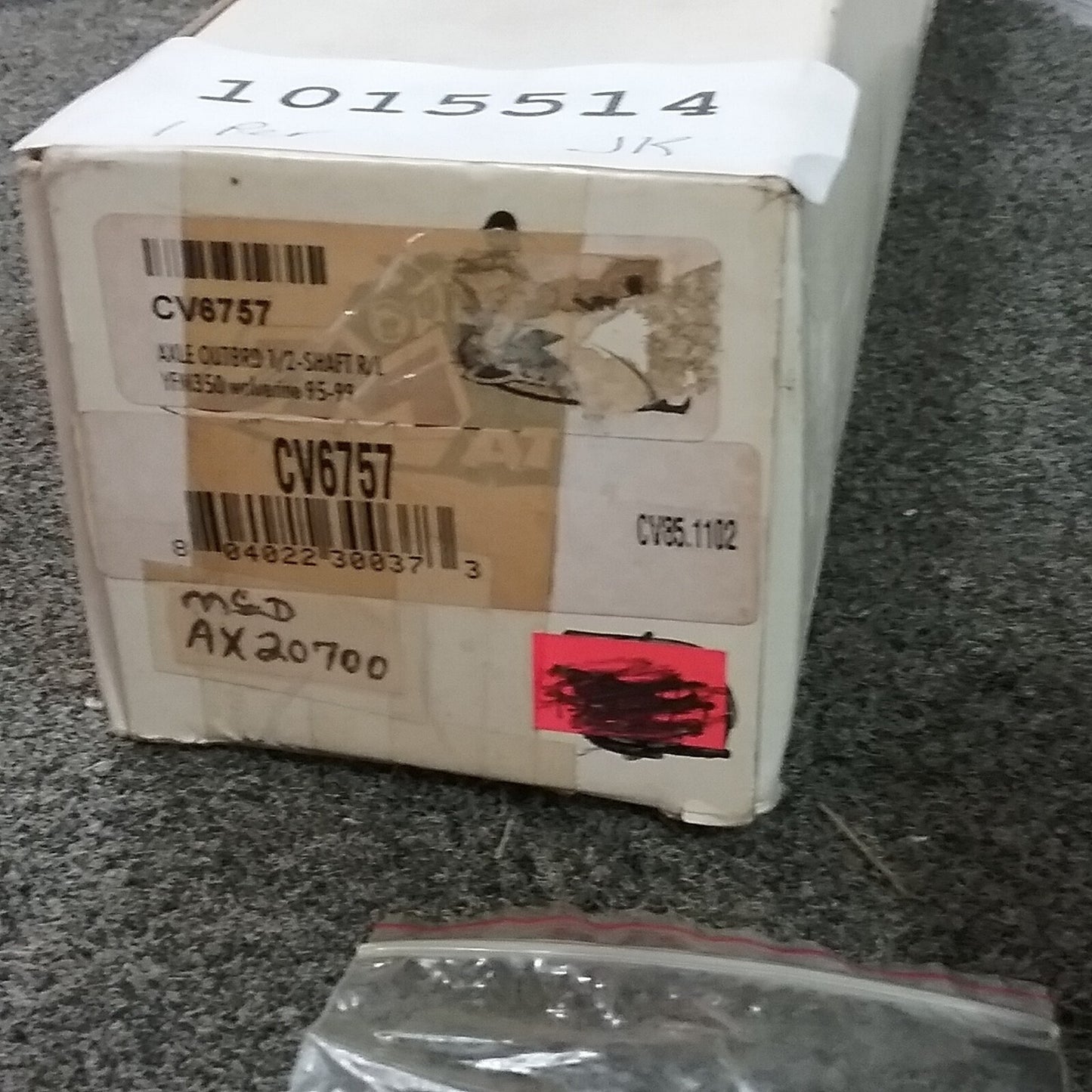 NEW WIDE OPEN CV6757 AXLE OUTBOARD 1/2" SHAFT R/L YFM350 WOLVERINE 95-99