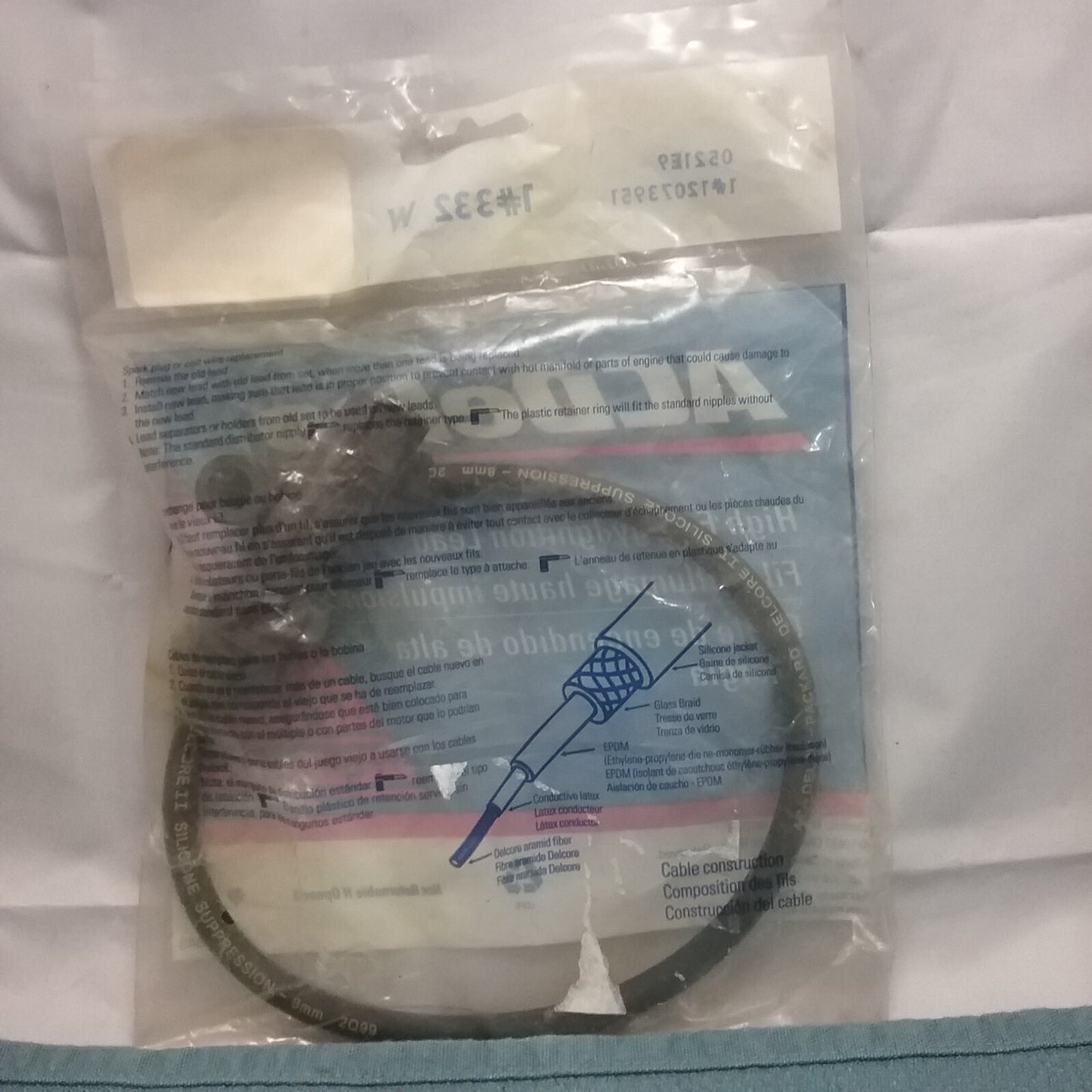 NEW ACDELCO 332W HIGH ENERGY IGNITION LEAD GM 12073951