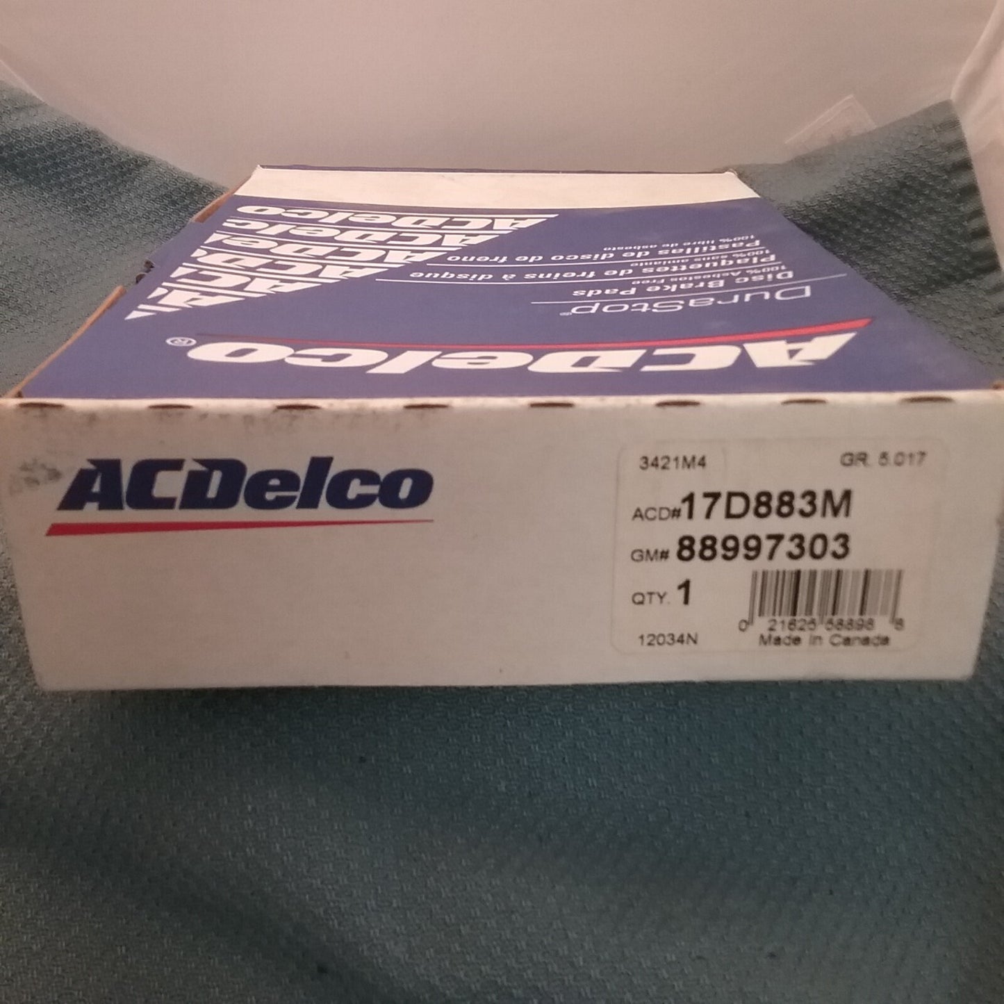 NEW ACDELCO 17D883M Semi-Metallic Rear Disc Brake Pad Set GM 88997303