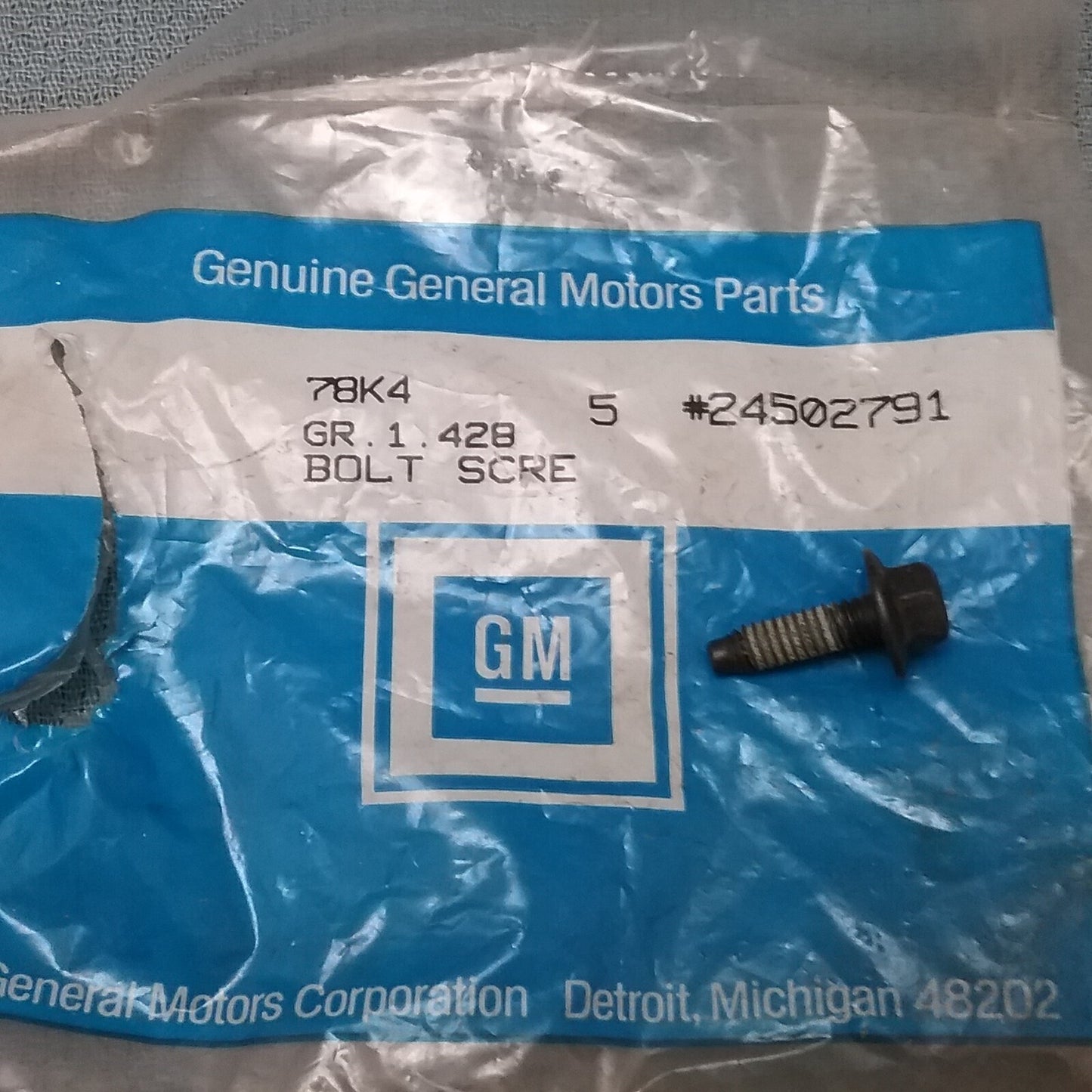 NEW GENUINE GM 24502791 BOLT/SCREW, OIL PAN