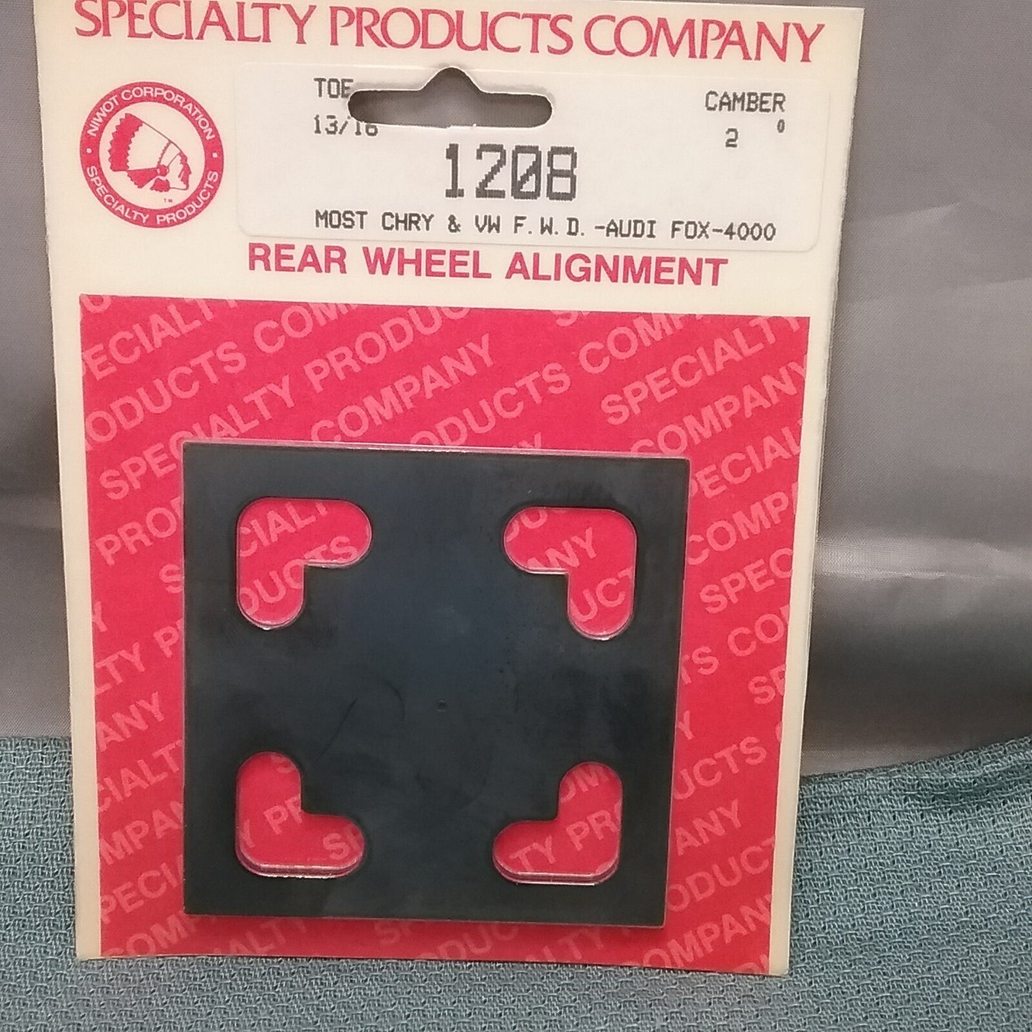 NEW SPC 1208 FULL CONTACT REAR WHEEL ALIGNMENT SHIM CAMBER 2"/TOE 13/16"