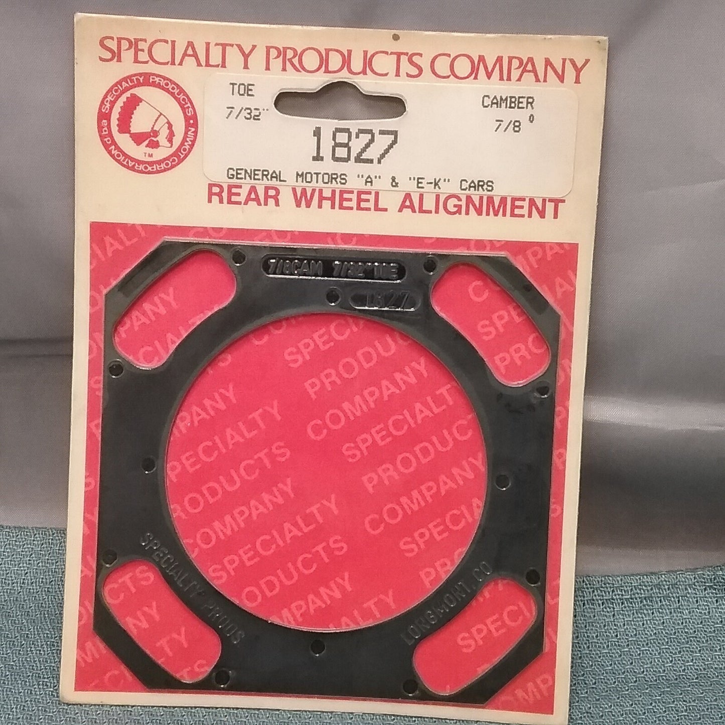 NEW SPC 1827 FULL CONTACT REAR WHEEL ALIGNMENT SHIM CAMBER 7/8"/TOE 7/32"