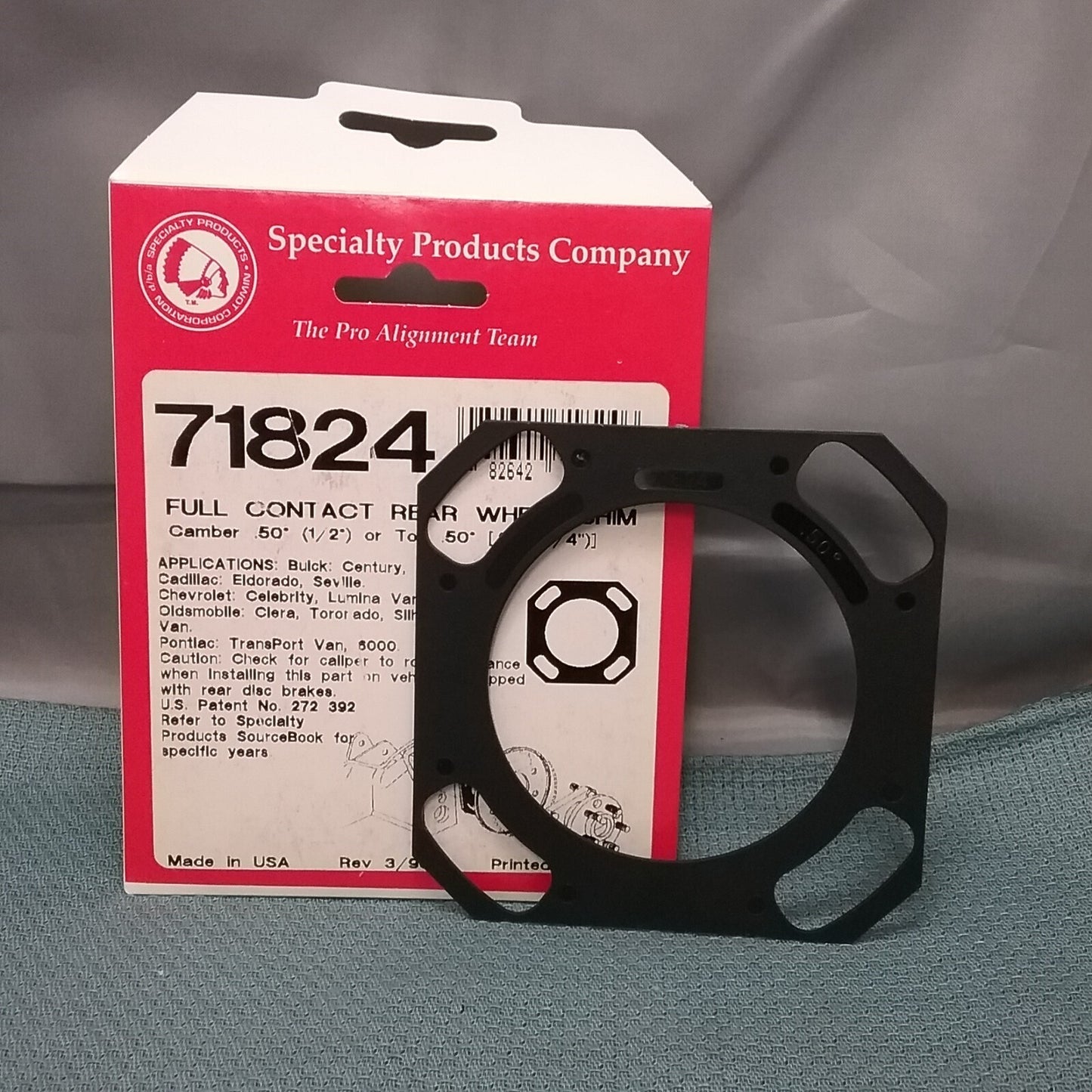 NEW SPC 71824 FULL CONTACT REAR WHEEL ALIGNMENT SHIM CAMBER 1/2"/TOE 3/16"