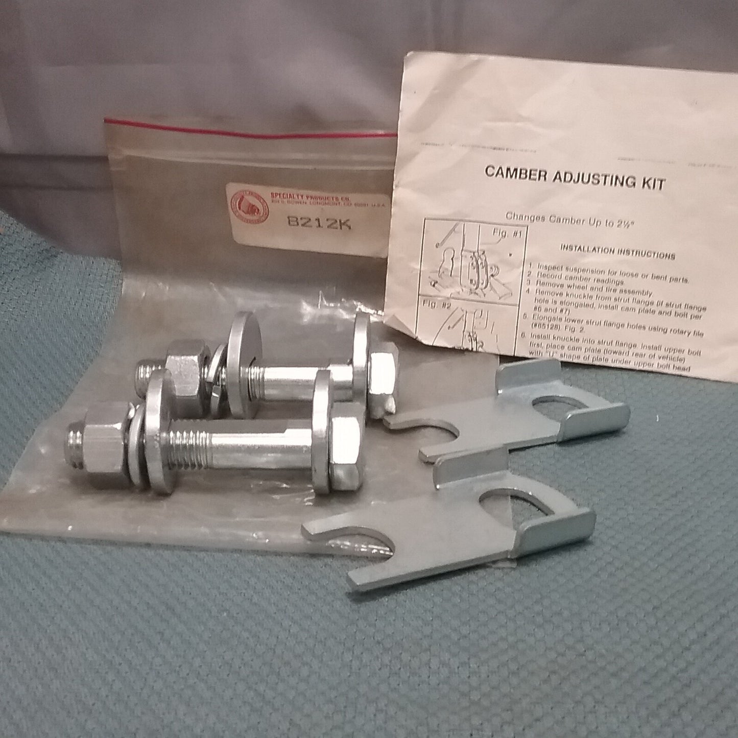 NEW SPECIALTY PRODUCTS COMPANY 8212-K CAMBER ADJUSTING KIT