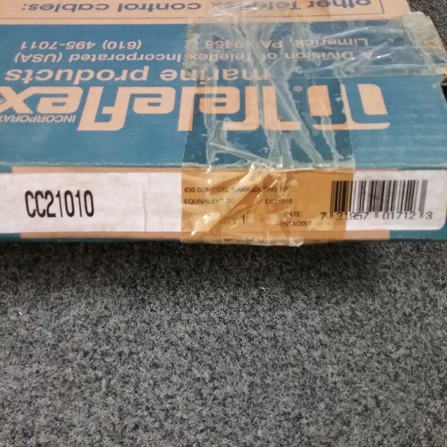 NEW TELEFLEX CC21010 Control Cable, 630 Mariner Series, 10'