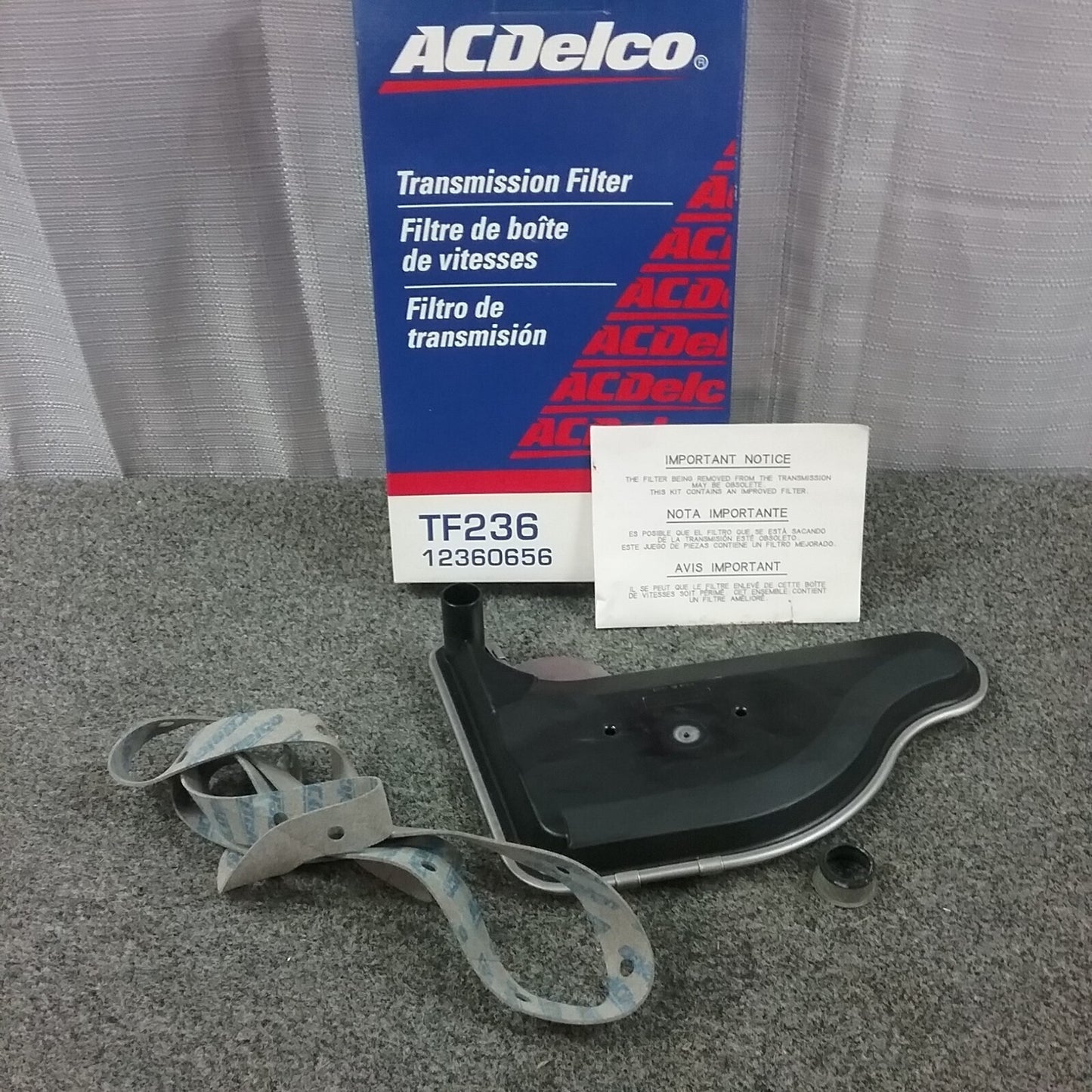 NEW ACDELCO TF236 TRANSMISSION FILTER GM 12360656