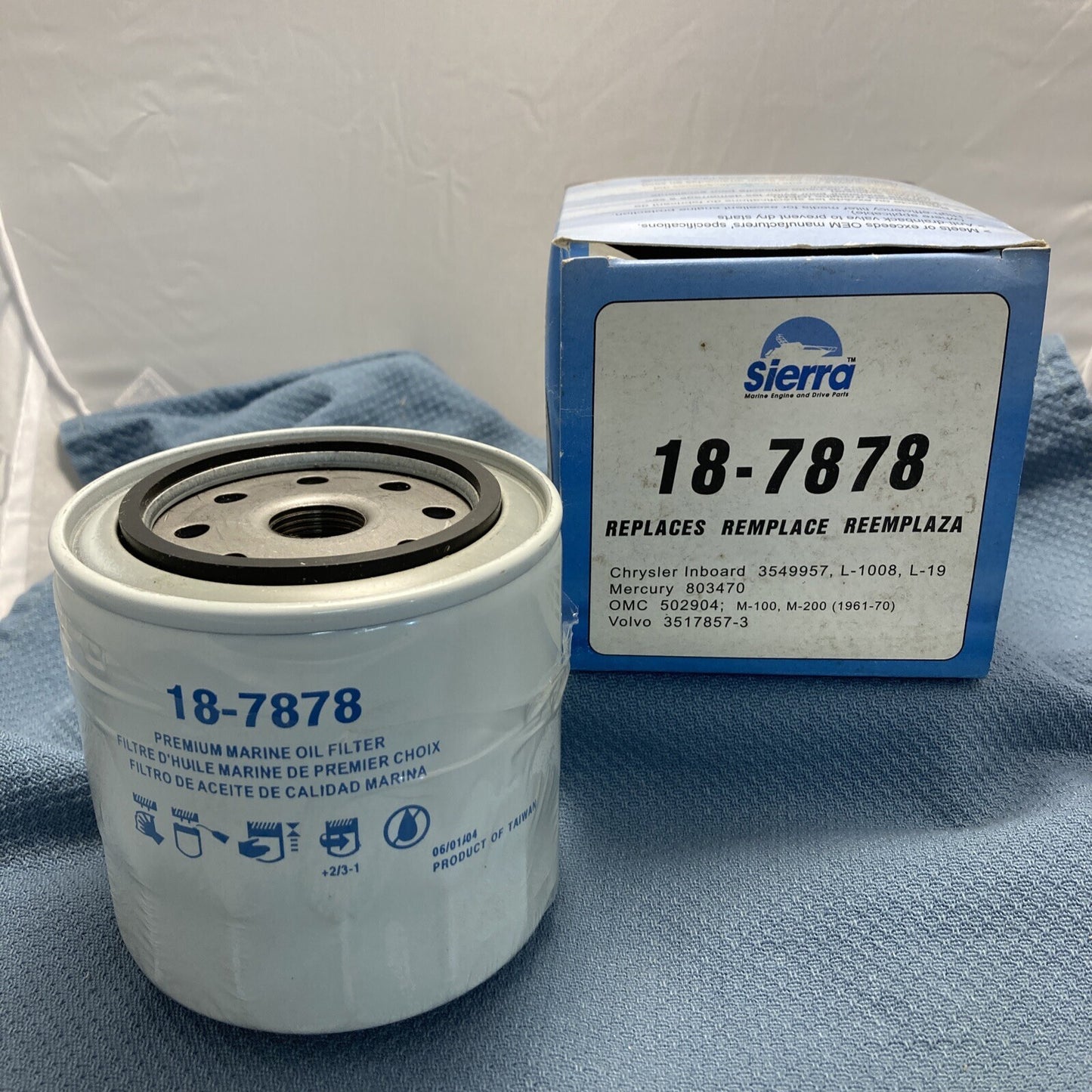 QTY 3, NEW SIERRA 18-7878 Marine Oil Filter