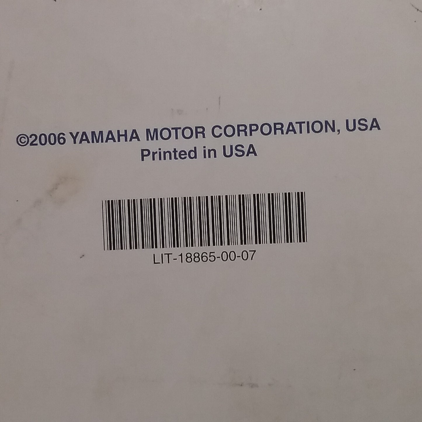 YAMAHA LIT-18865-00-07 OUTBOARD RIGGING GUIDE JULY 2006- JUNE 2007
