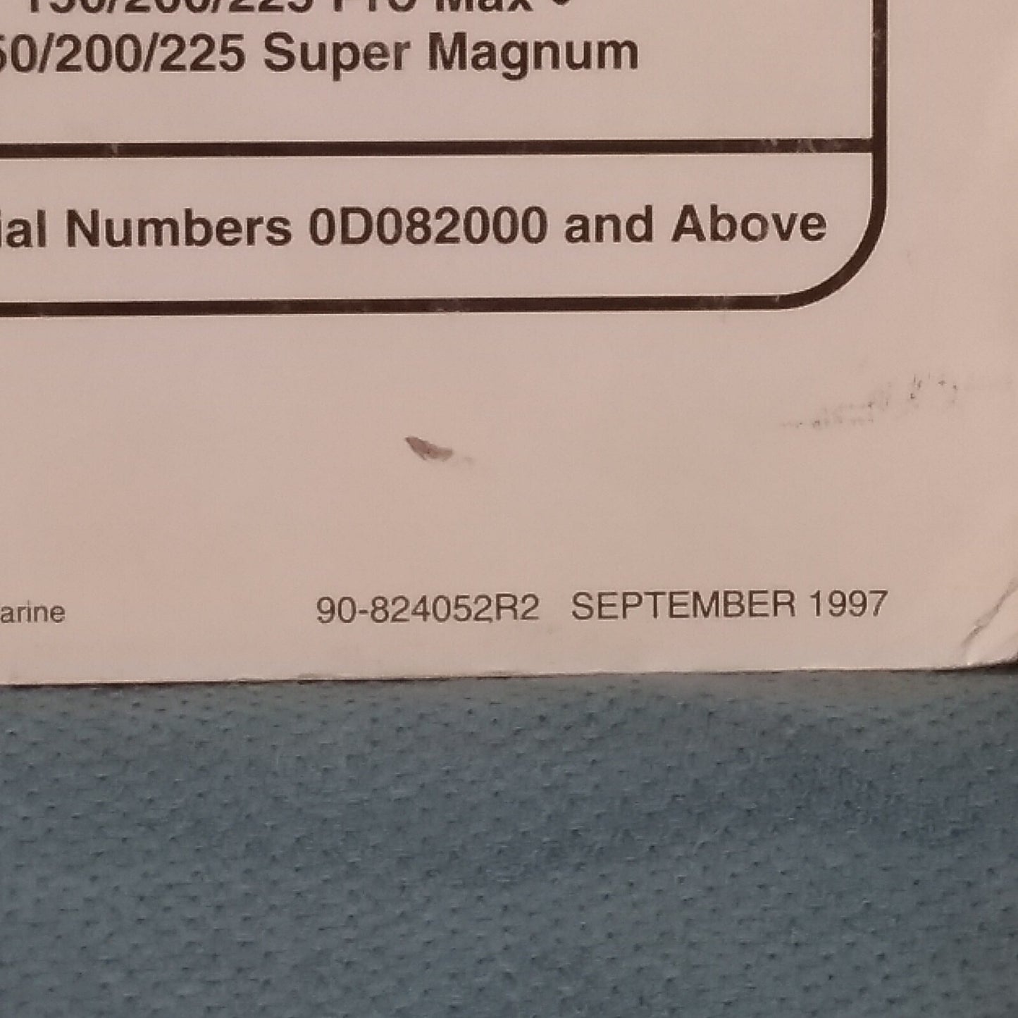 MERCURY/MARINER 90-824052R2 SERVICE MANUAL MODELS 135/150/175/200/225