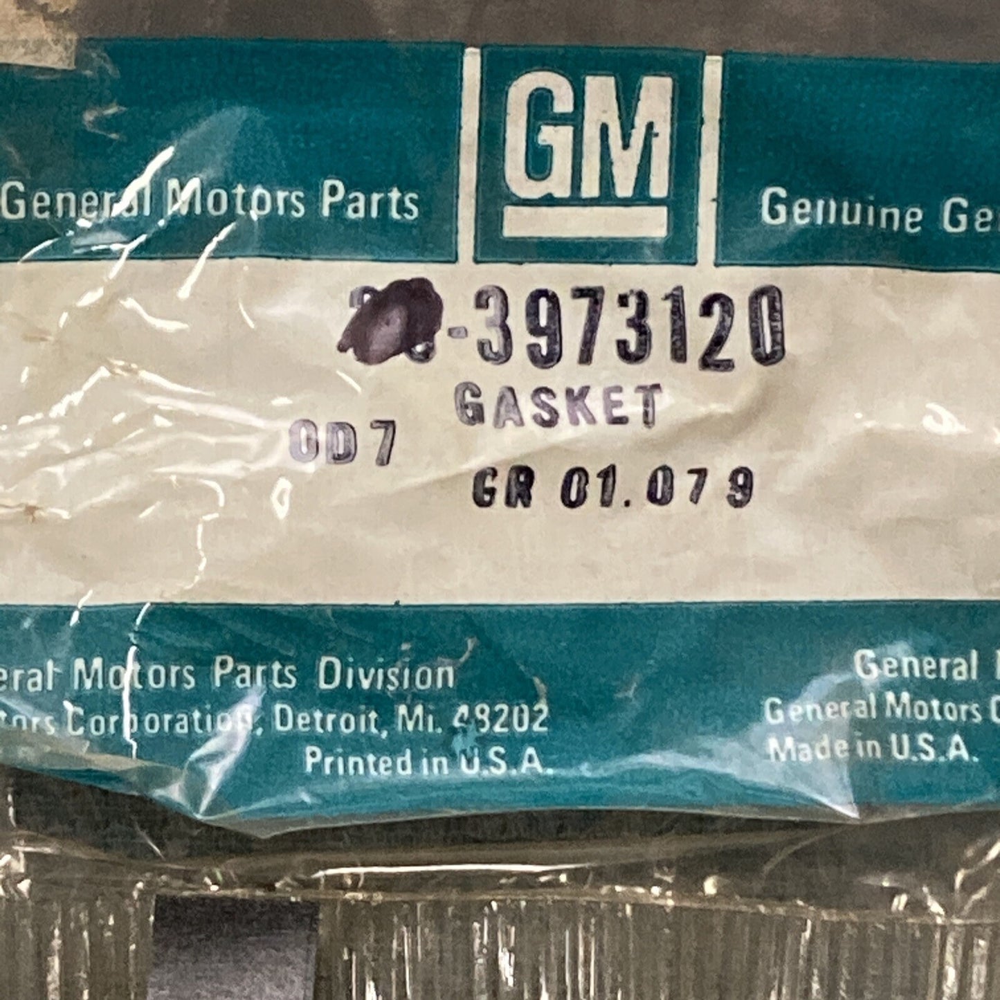 NEW GENUINE GM 3973120 GASKET, WATER PUMP GR 1.079