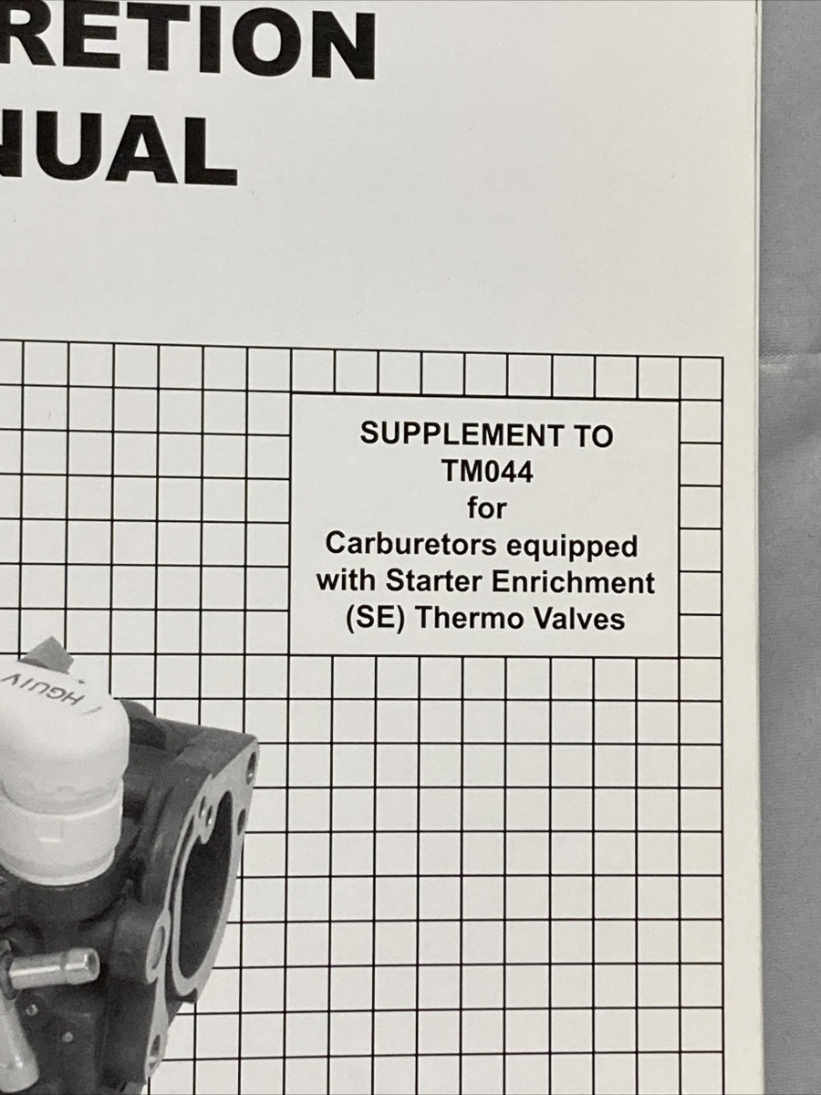 HONDA MARINE SUPPLEMENT TO TM044Z CARBURETION MANUAL
