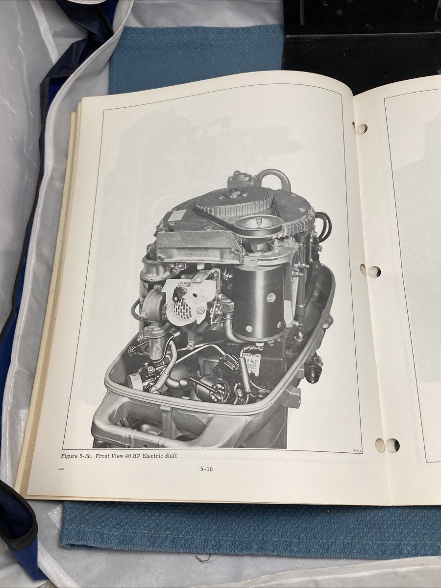JOHNSON JM-6908 OUTBOARD MOTOR SERVICE MANUAL 40HP 1969