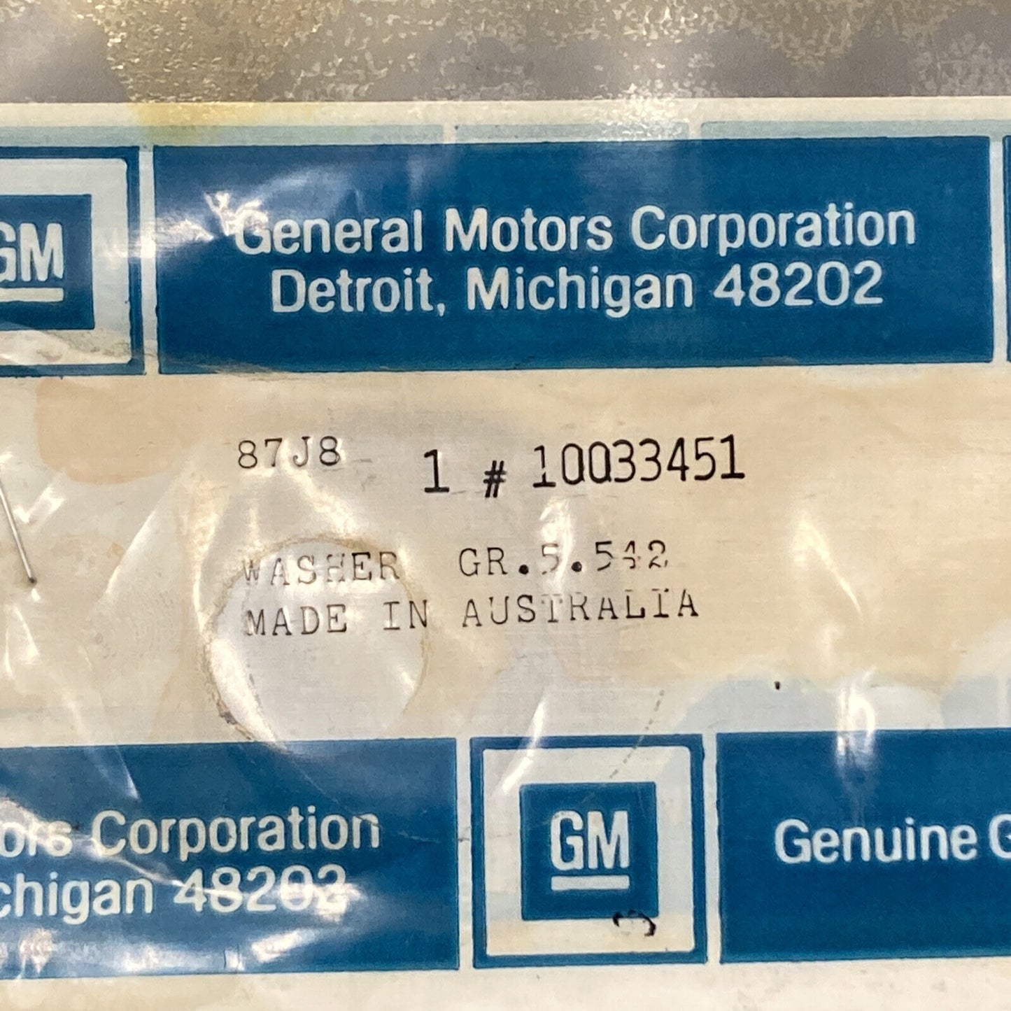 NEW GENUINE GM 10033451 WASHER, DIFFERENTIAL PINION THRUST GR 5.542