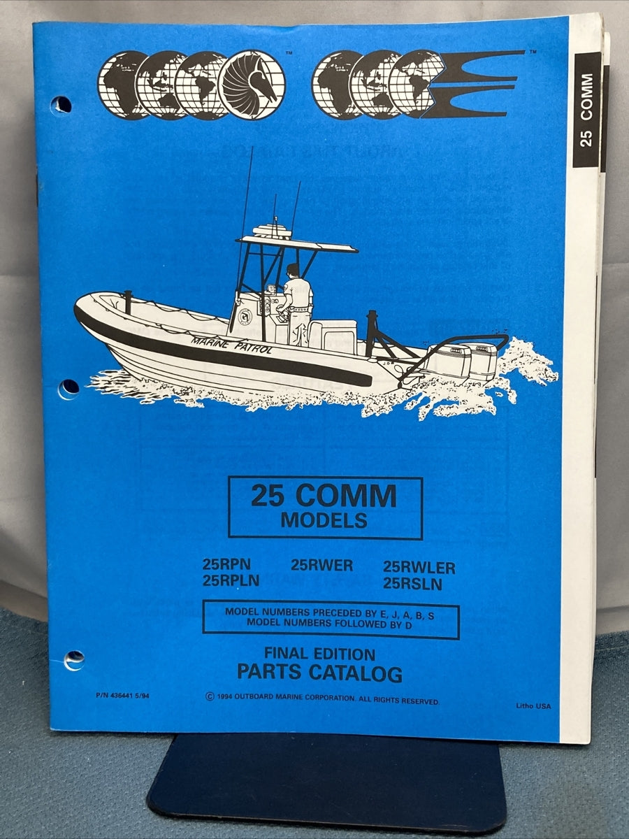 OMC JOHNSON EVINRUDE 175940, 115416, 116052, 436429-437030 PARTS CATALOGS