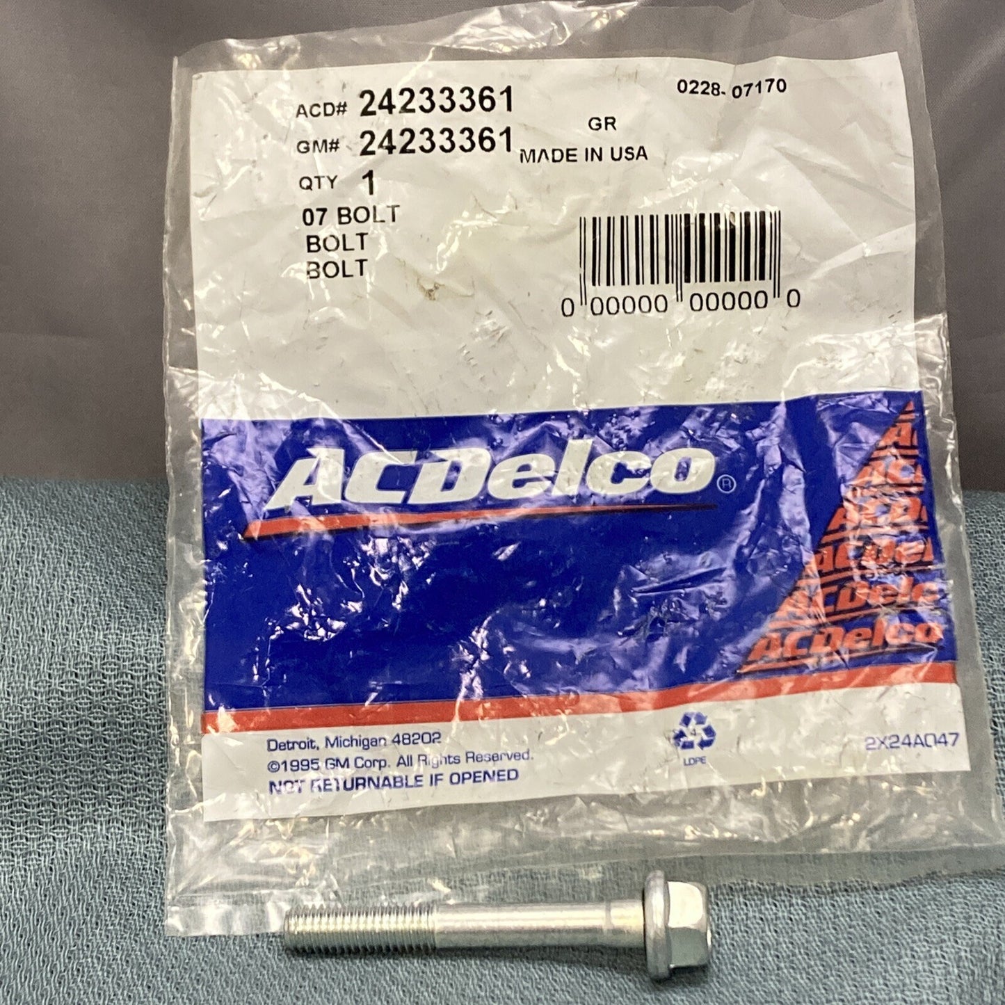 NEW ACDELCO/GM 24233361 BOLT, AUTO TRANS FLUID PUMP 1982-2014