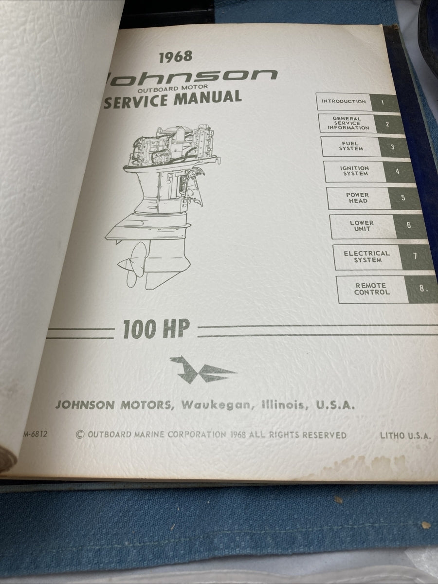 JOHNSON OUTBOARDS JM-6801-JM-6805, JM-6807-JM-6808, JM-6810-JM-6812 MANUALS