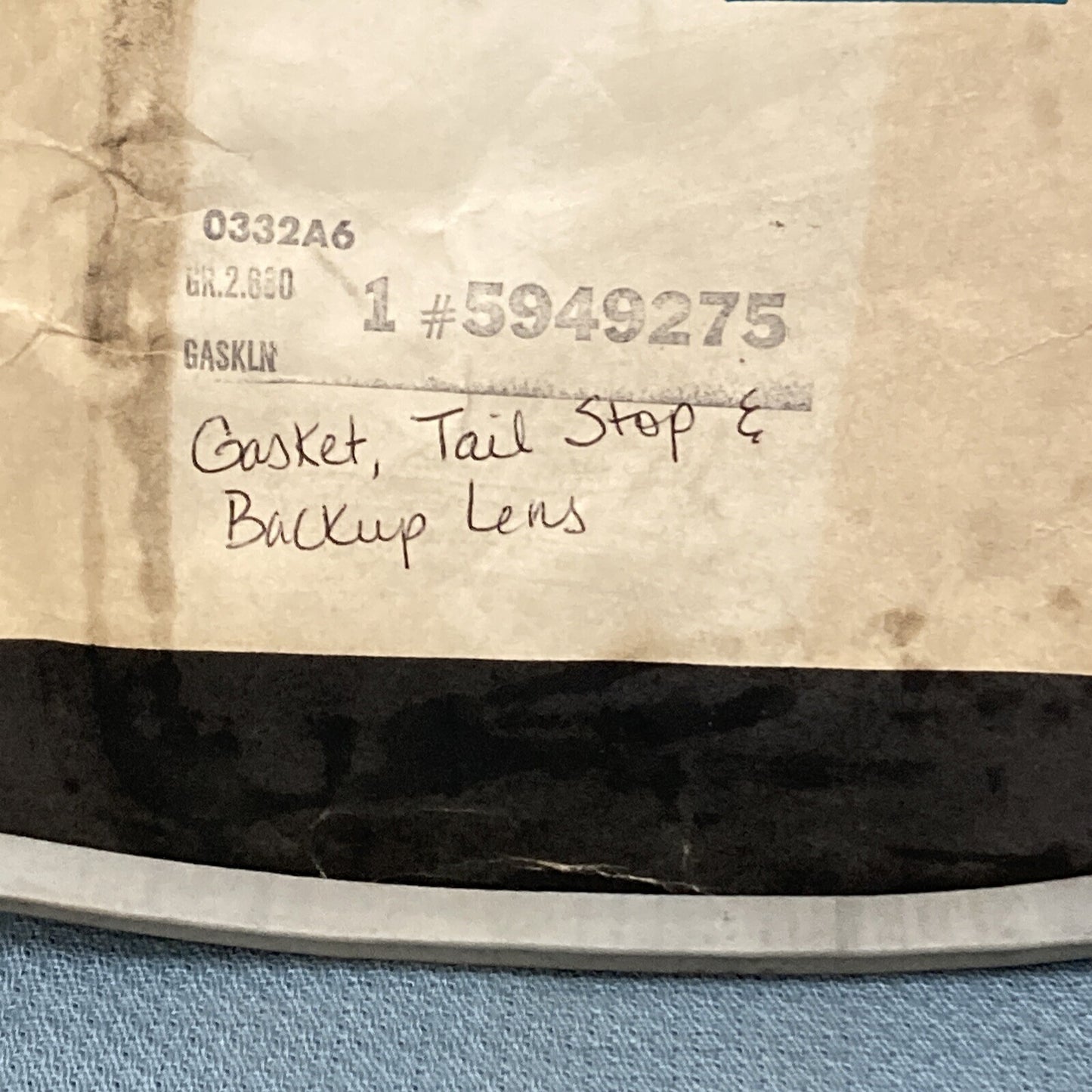 NEW GENUINE GM 5949275 GASKET, TAIL STOP & BACKUP LENS GR 2.680