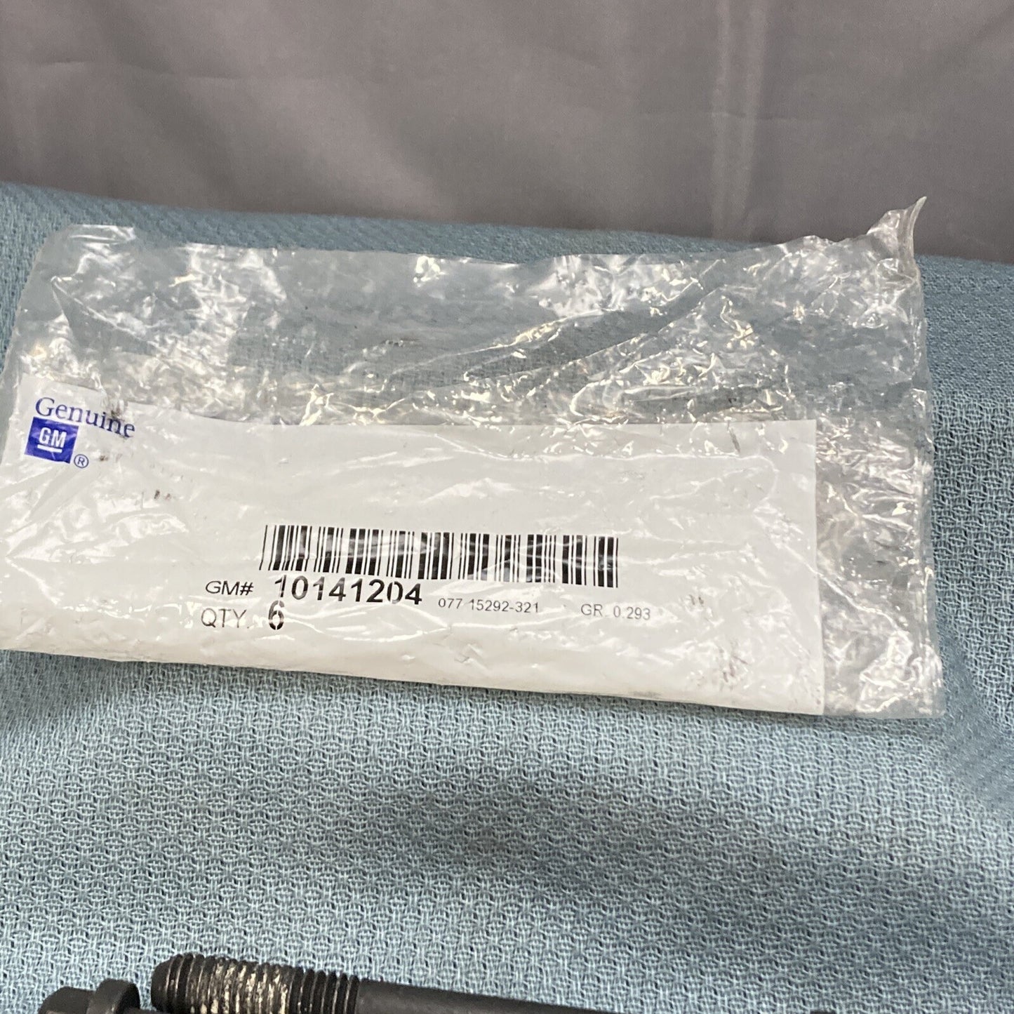QTY 6 NEW GENUINE GM 10141204 KNURLED BOLT/SCREW, ENGINE CYLINDER HEAD 1985-2000