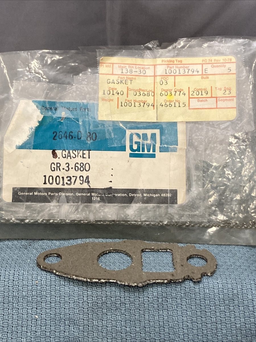 NEW GENUINE GM 10013794 GASKET, EXHAUST GAS RECIRCULATION (EGR) VALVE GR 3.680