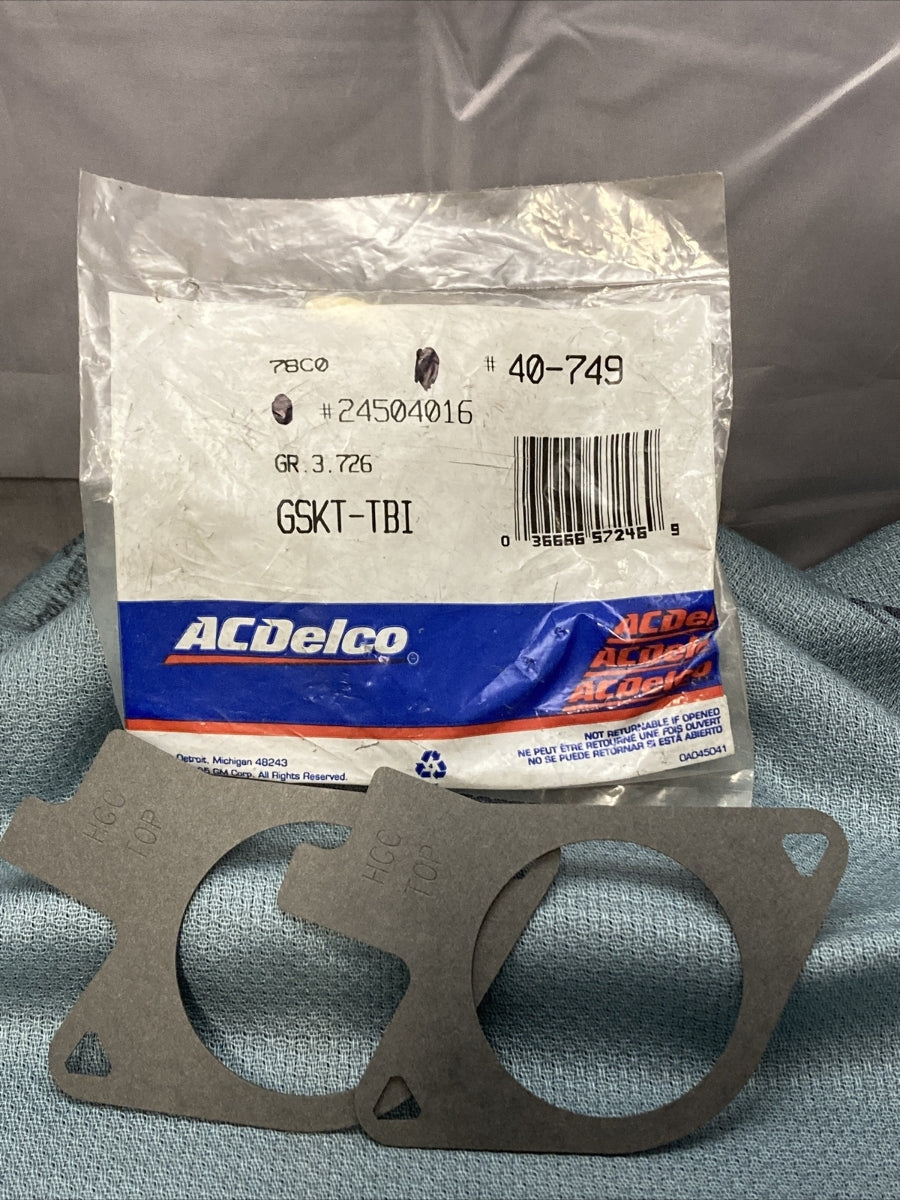 QTY 2 NEW ACDELCO 40-749 GASKET, THROTTLE BODY INJECTION 1993-1999 GM 24504016