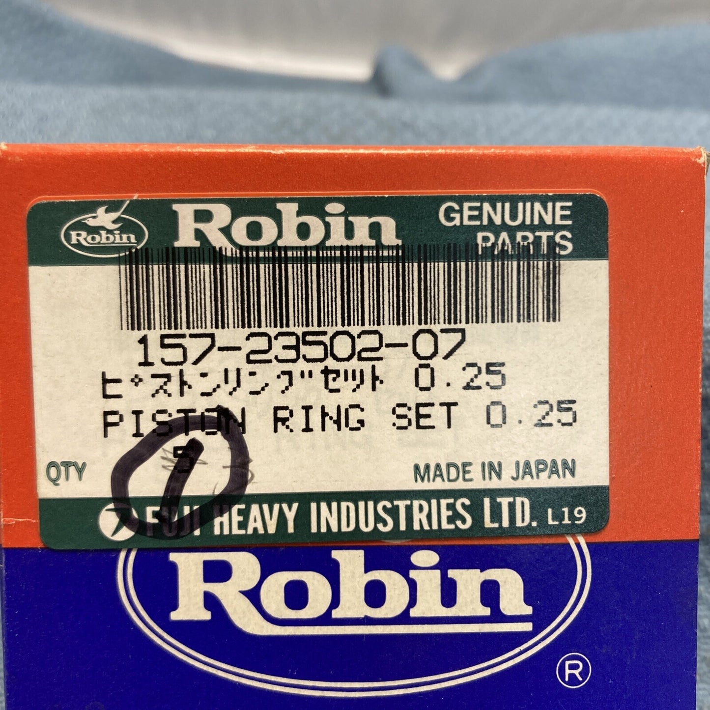 NEW ROBIN SUBARU 157-23502-07 PISTON RING SET (0.25)