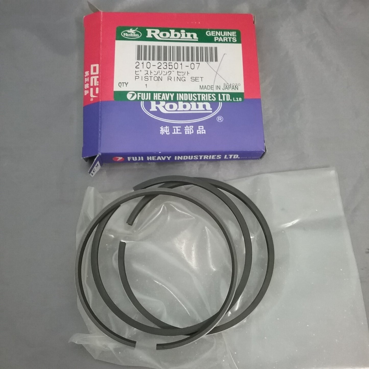 NEW ROBIN SUBARU 210-23501-07 PISTON RING SET SUPERSEDED 210-23511-07