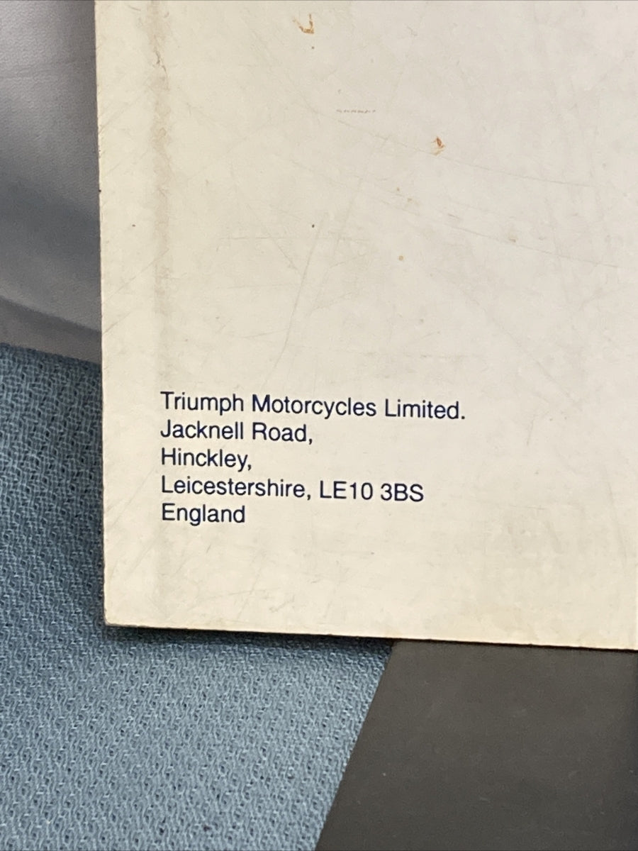 NEW VICTORY 3851600 TRIUMPH TT600 SERVICE MANUAL ISSUE 1, 02.2000