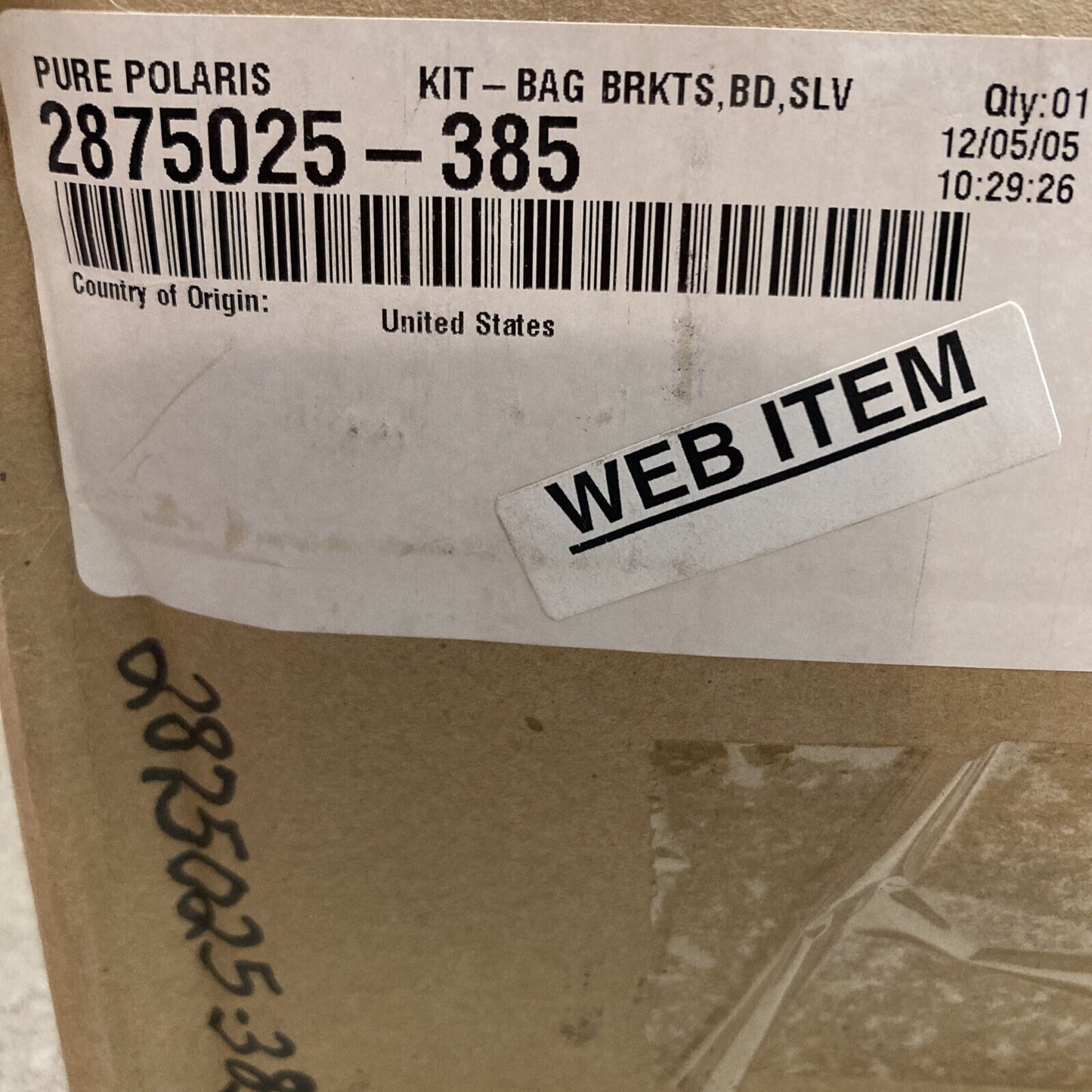 NEW GENUINE POLARIS 2875025-385 SADDLEBAG BRACKETS, BD, SILVER KINGPIN