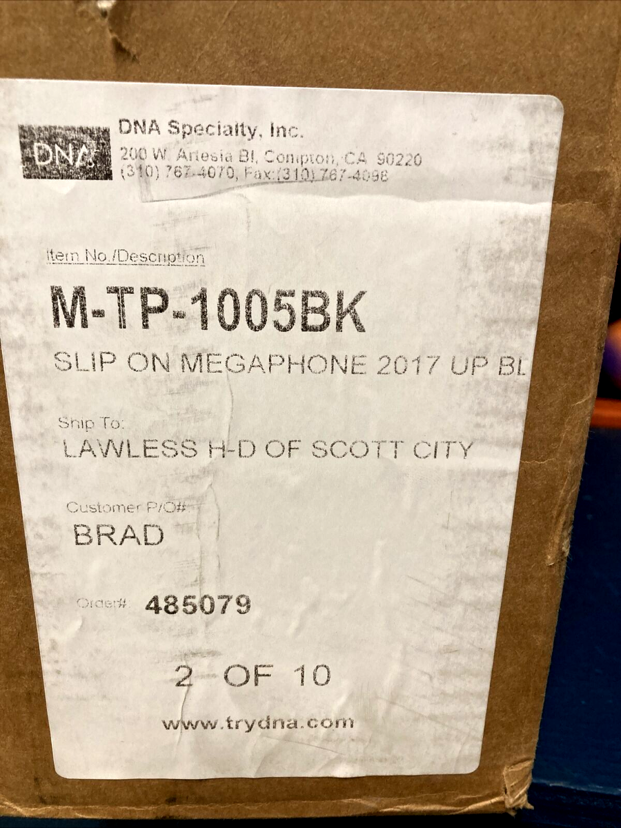 NEW GENUINE DNA SPECIALITY M-TP-1005BK BLACK SLIP ON MEGAPHONE EXHAUST MUFFLERS