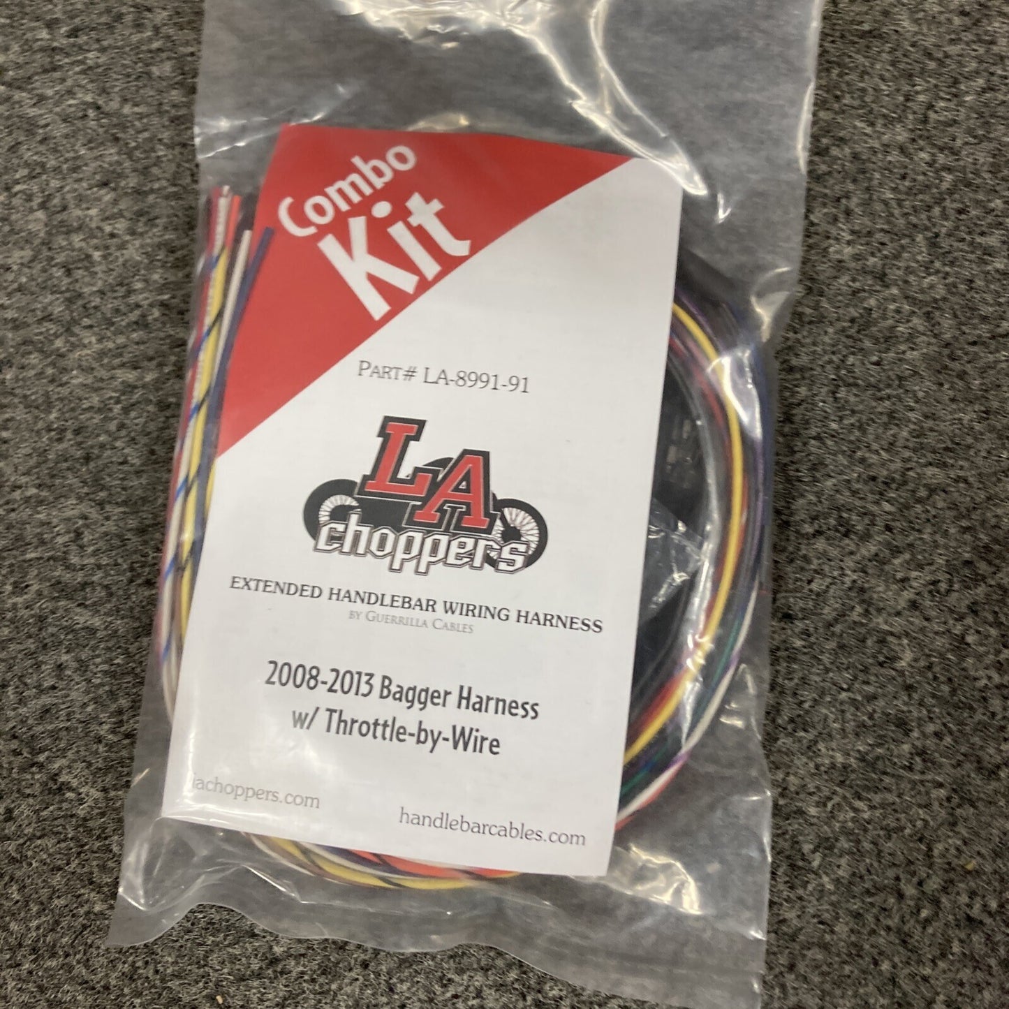 NEW GENUINE DRAG SPECIALITIES 0610-1191 BL VINYL BRAIDED HANDLEBAR CABLE KIT
